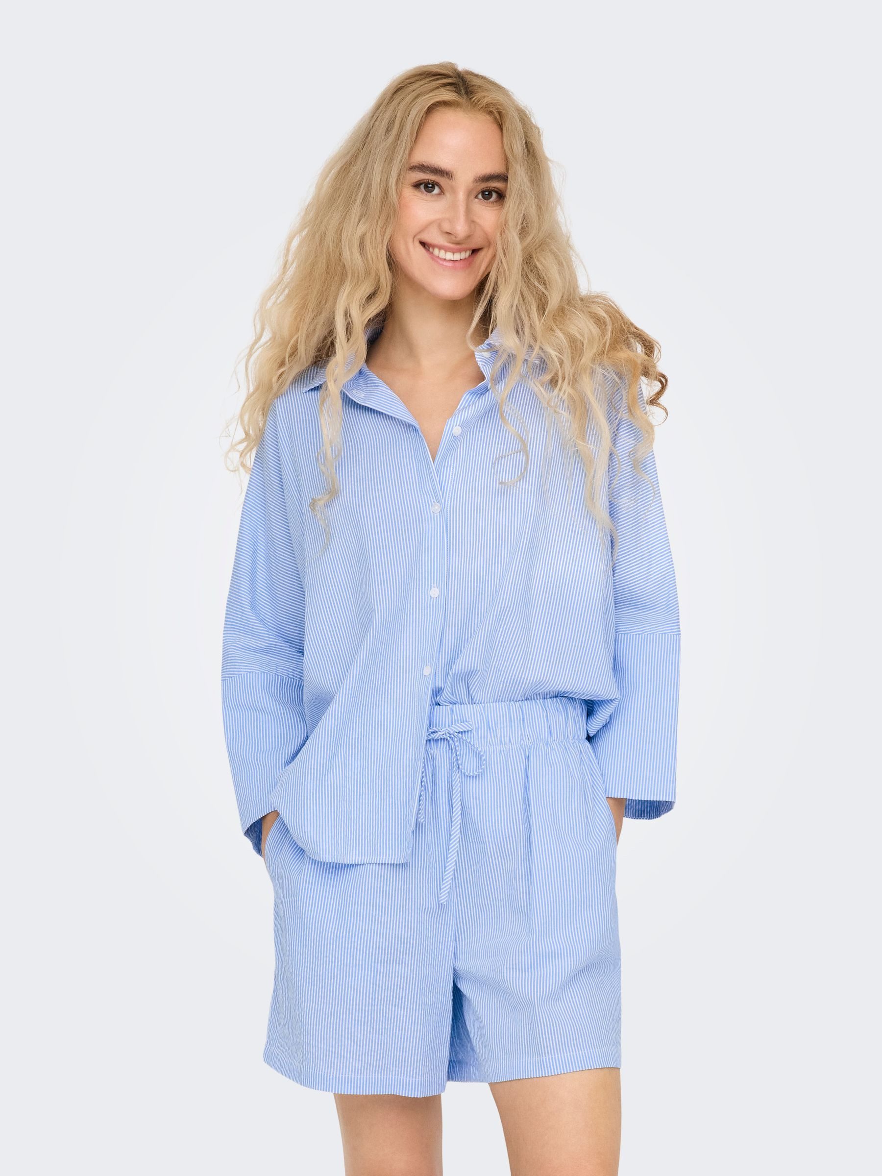 ONLY Blusenshirt Gestreiftes mit Kragen und günstig online kaufen