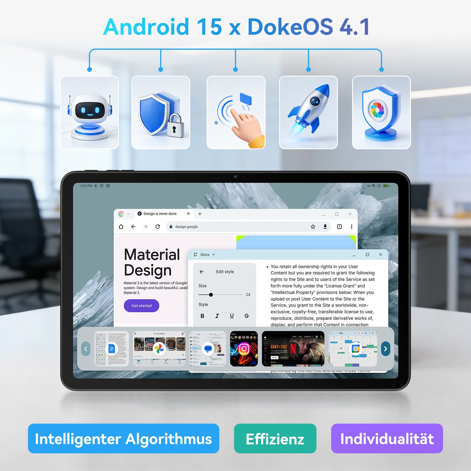 blackview 12” Mega2wifi Android 15 2K 90Hz Tablet (12", 256 GB, Android15, 2K, Android 15, 9000mAh, Gemini AI 2.0, PC Mode 2.0, Face ID)