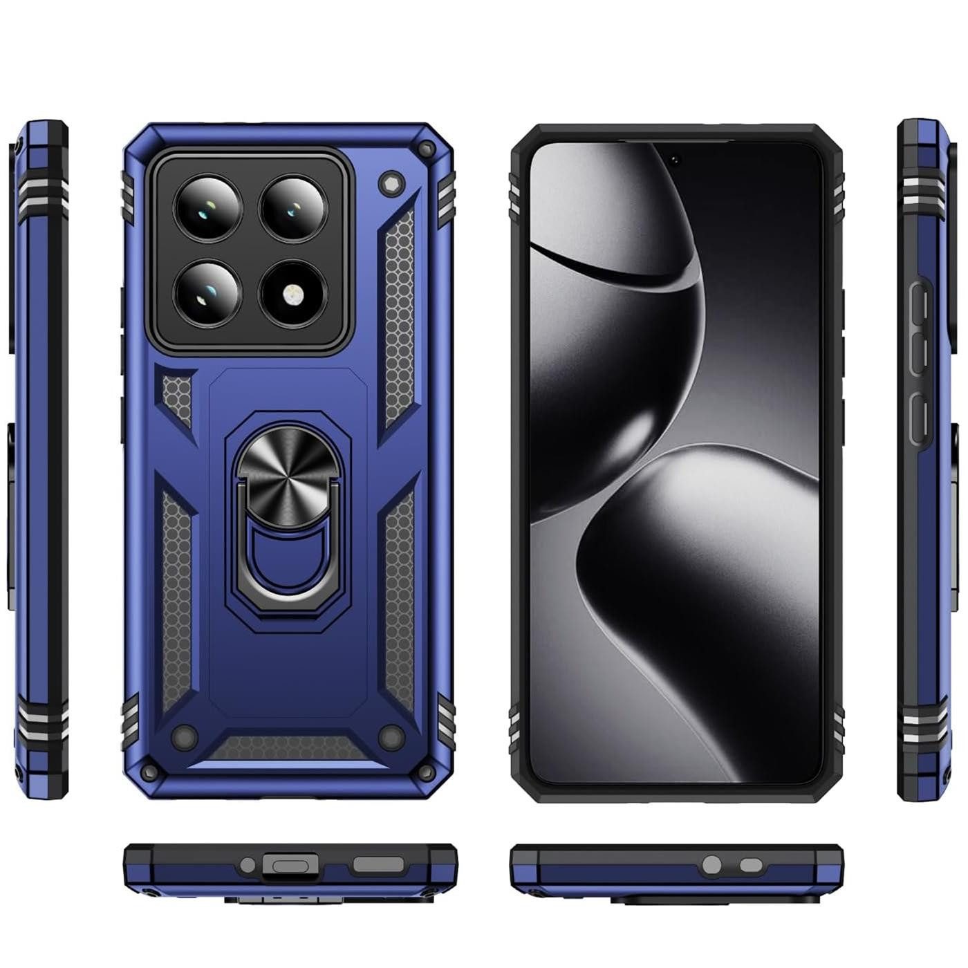 CoolGadget Handyhülle Armor Shield Case für Xiaomi 14T Pro 6,67 Zoll, Outdoor Cover mit Magnet Ringhalterung Handy Hülle für Xiaomi 14T Pro – Bild 2 von 5