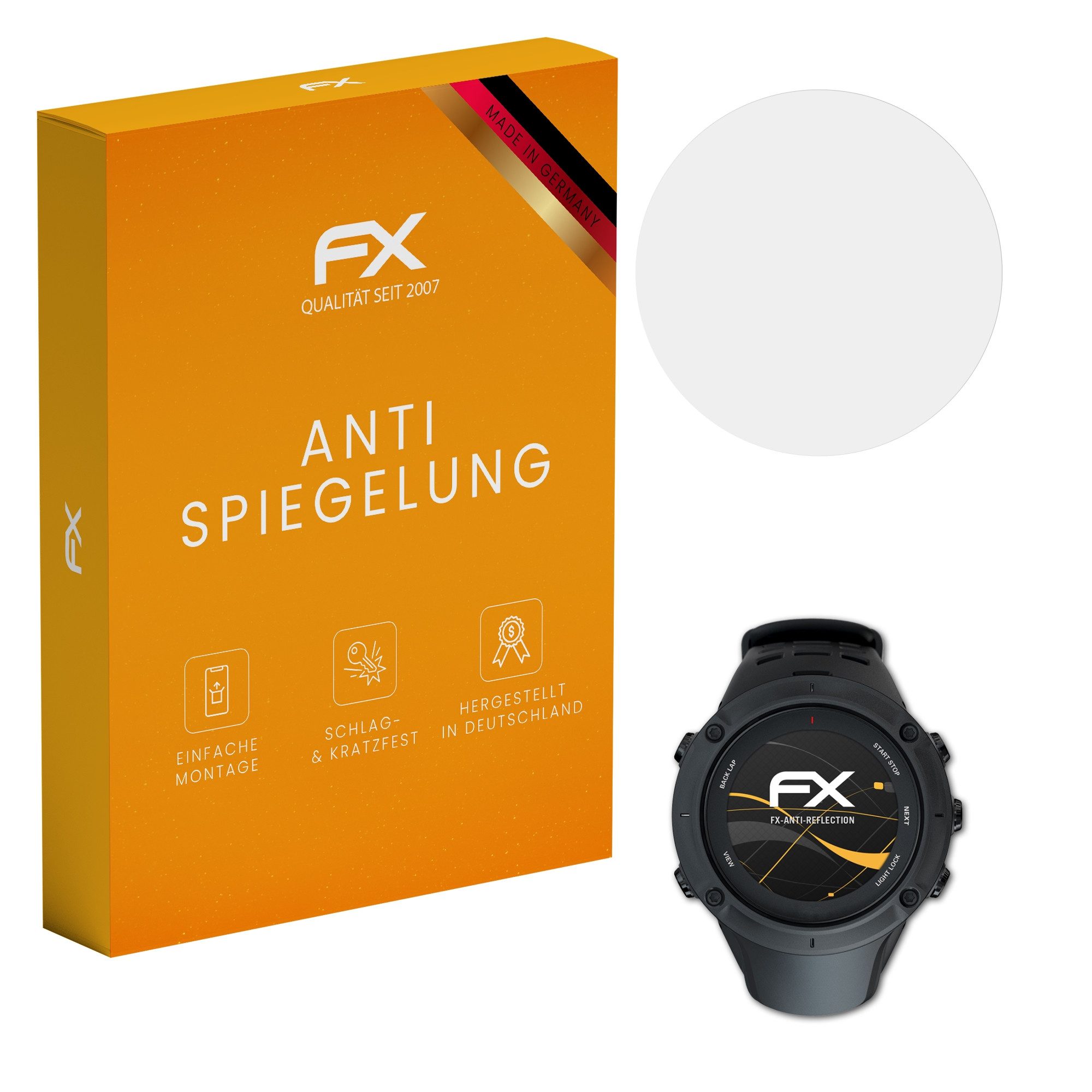 atFoliX Schutzfolie für Suunto Ambit3 Peak, (3 Folien), Entspiegelnd und stoßdämpfend