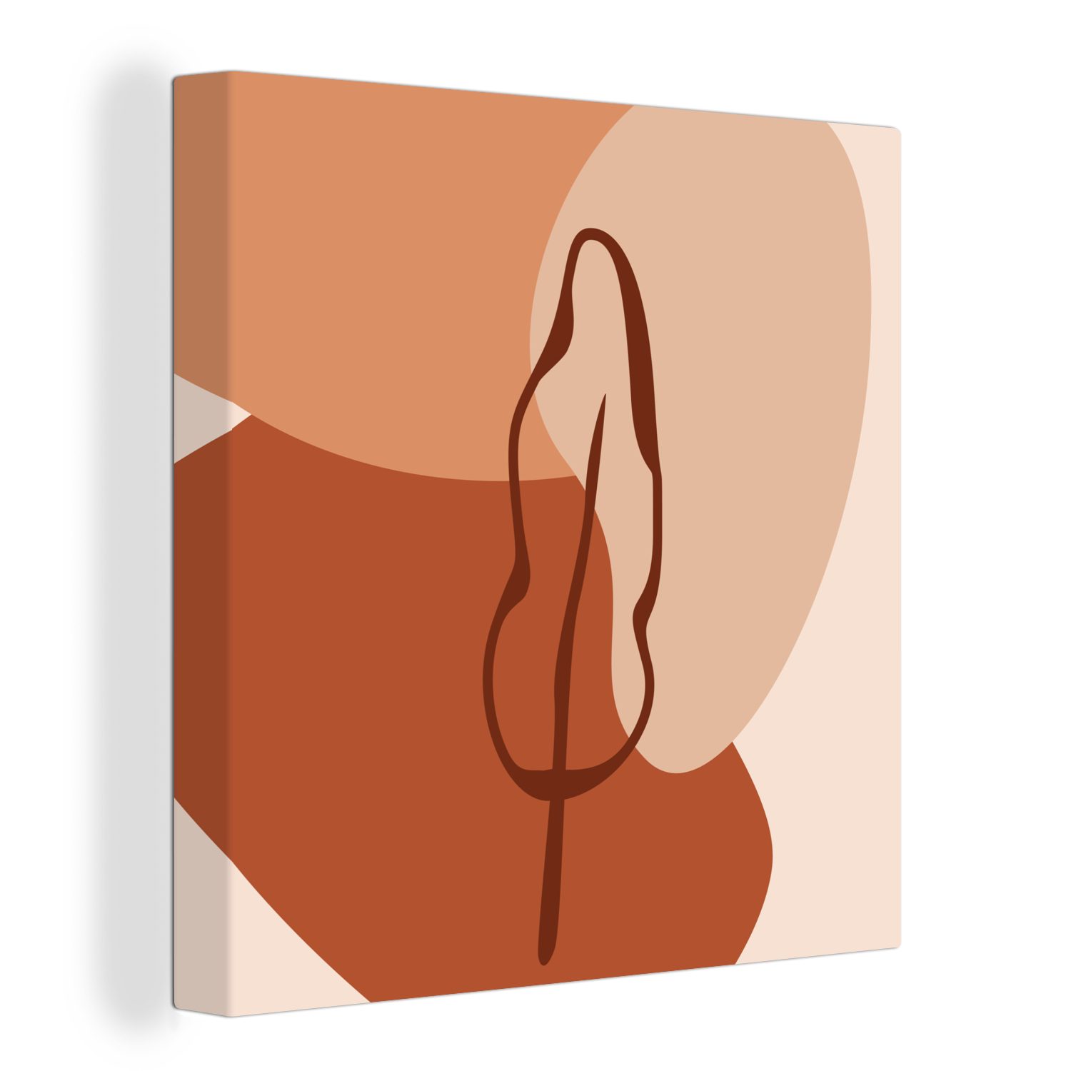 OneMillionCanvasses® Leinwandbild Sommer - Blatt - Braun, (1 St), Leinwand Bilder für Wohnzimmer Schlafzimmer