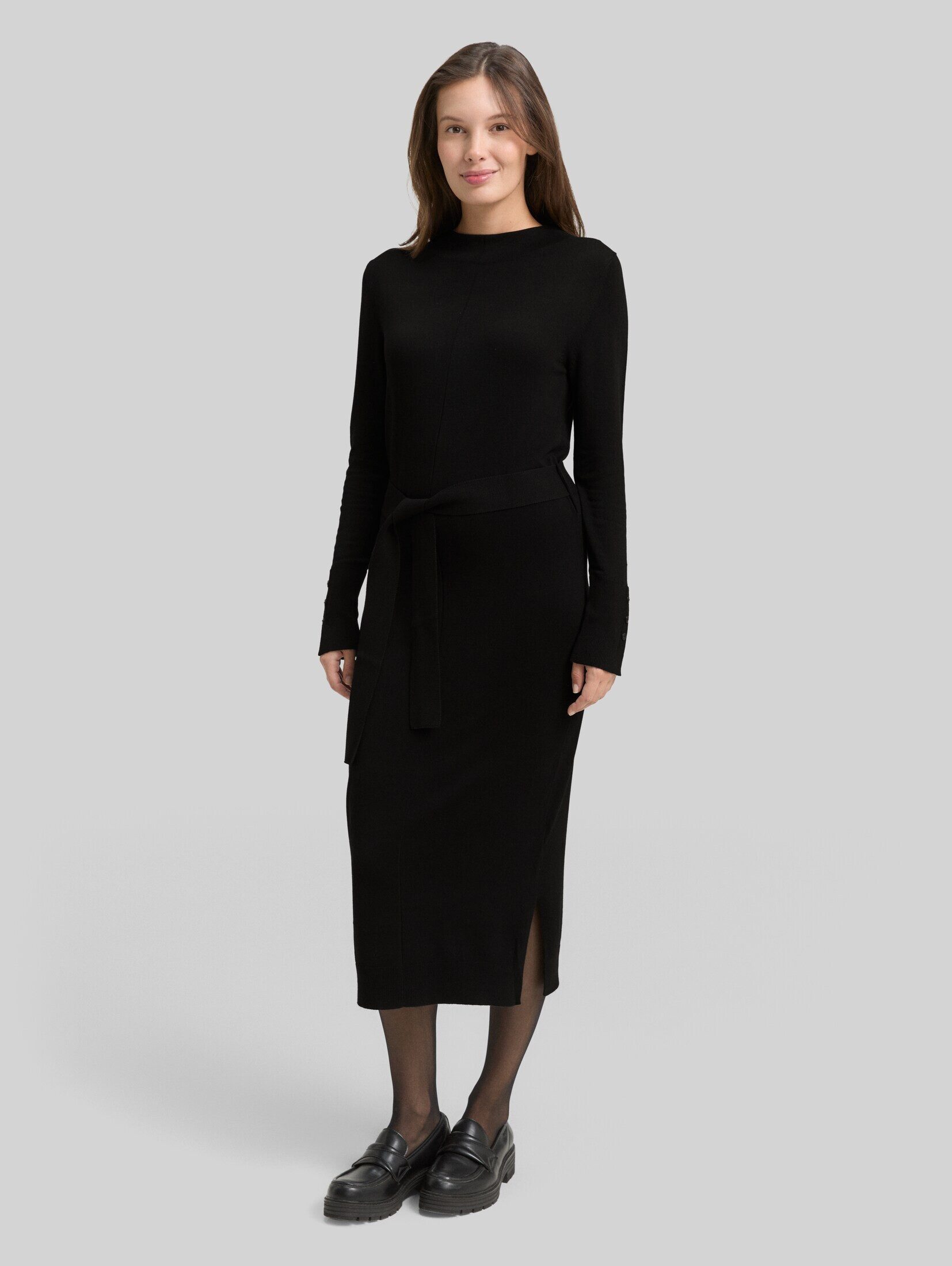 TOM TAILOR Sommerkleid Kleider & Jumpsuits Fitted Midi-Kleid mit Gürtel