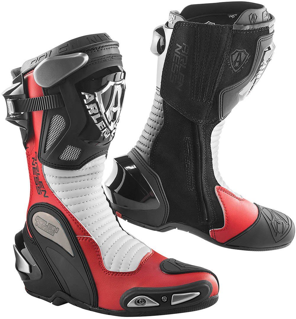 Motorradstiefel Ness Replica Arlen Motorradstiefel Black/Red/White Xaus