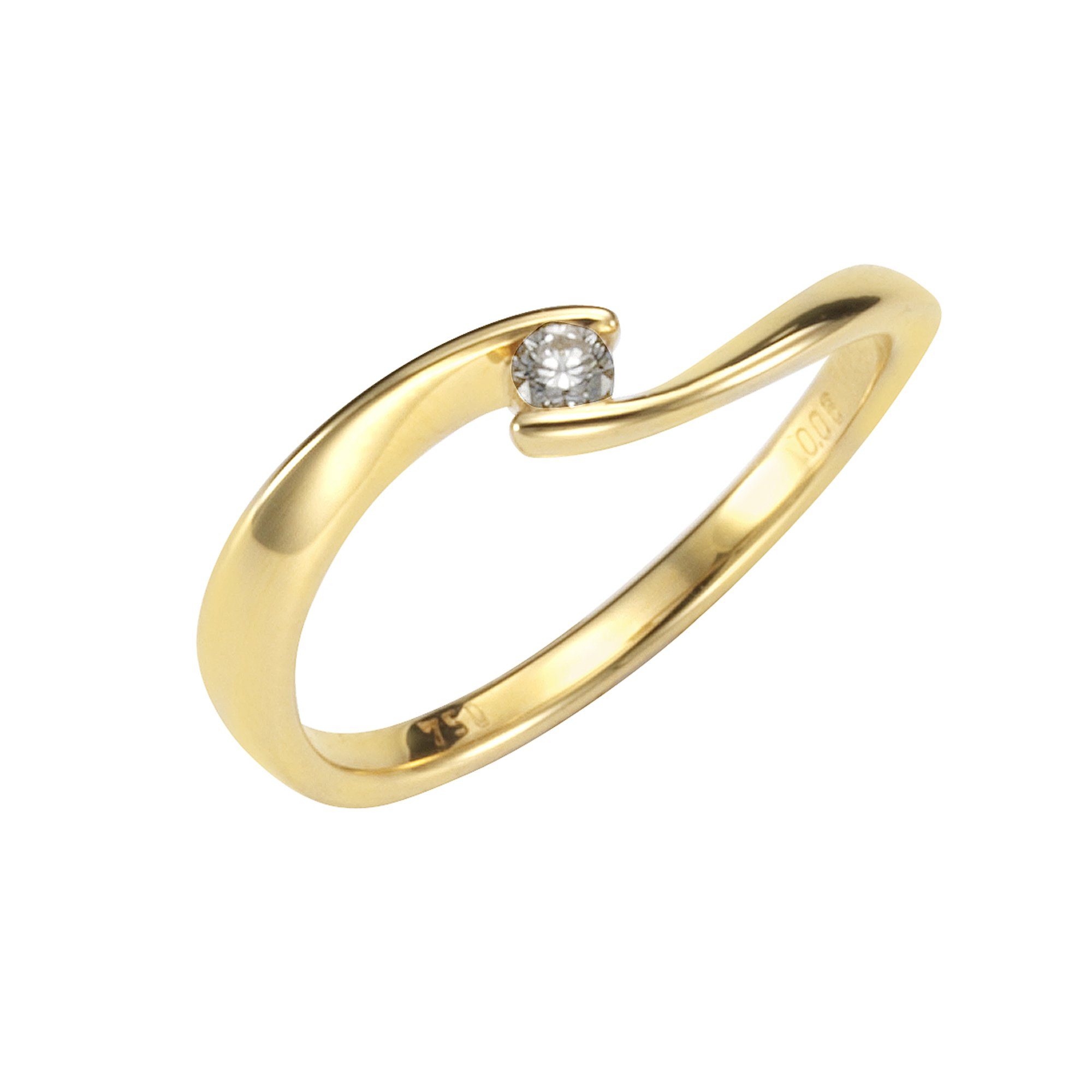 750 Brillant Gold Fingerring Orolino 0,06ct.