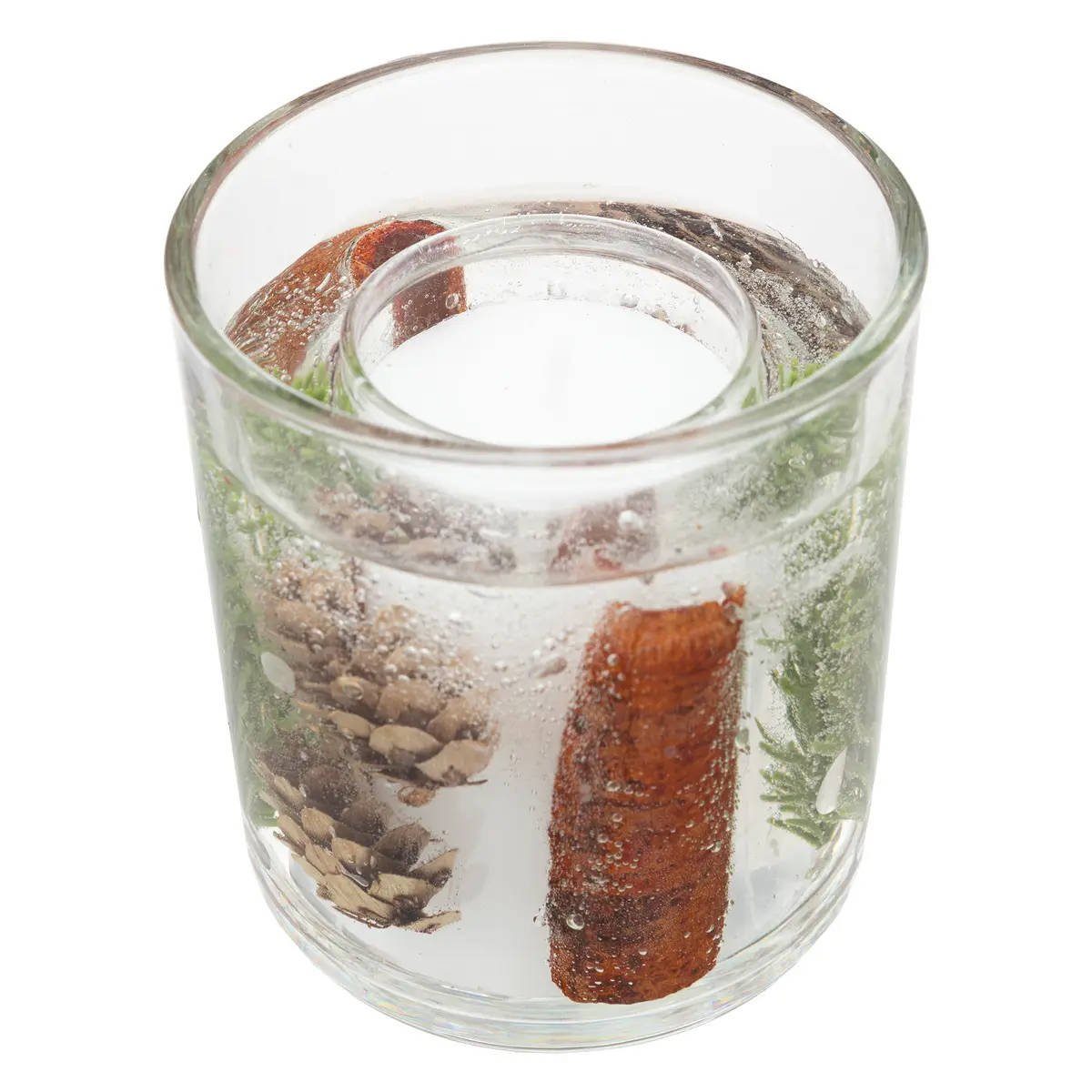 Atmosphera Créateur d'intérieur Formkerze Gelkerze mit Weihnachtsmuster, 90 g (Raumduft, Dekokerze)