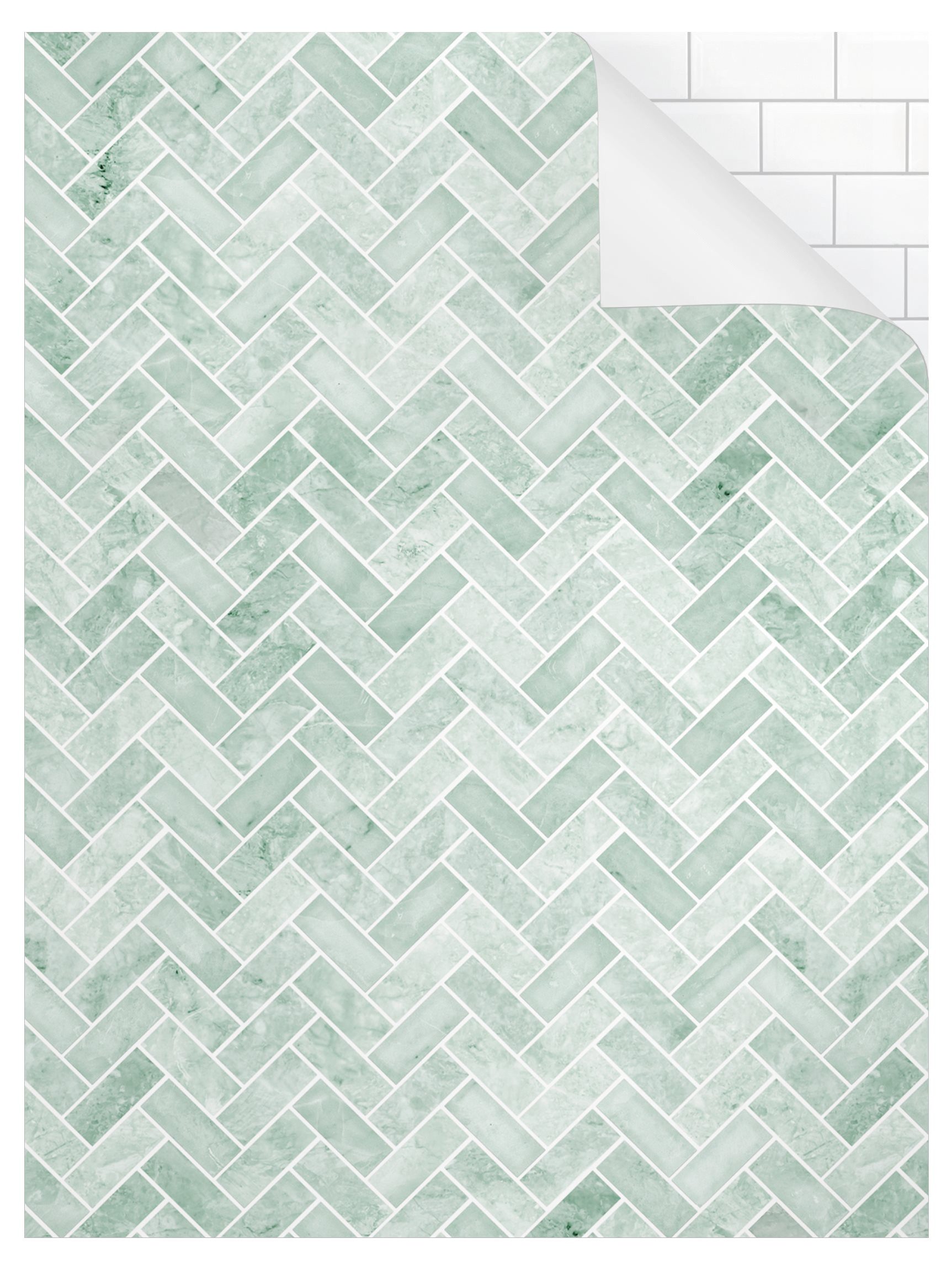 Bilderdepot24 Duschrückwand Marmor Fliesenoptik grün Badrückwand ohne Bohren Dusche, (1-tlg., 0,61 mm starke Folie selbstklebend Wandpaneele Dusche versch. Größen), fugenlose & wasserfeste Motiv Rückwand Wandverkleidung für Duschkabine