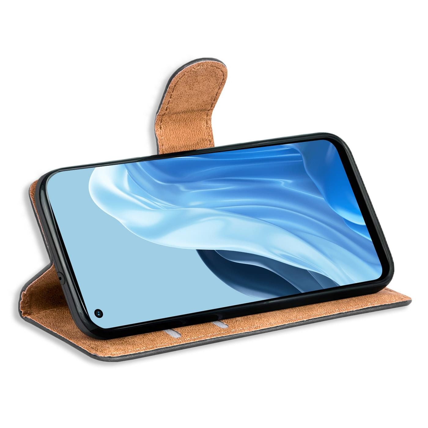 CoolGadget Handyhülle Wallet Klapp Tasche Book Case für OPPO Reno 8 Lite 5G 6,43 Zoll, Hülle Klapphülle Flip Cover Etui Schutzhülle