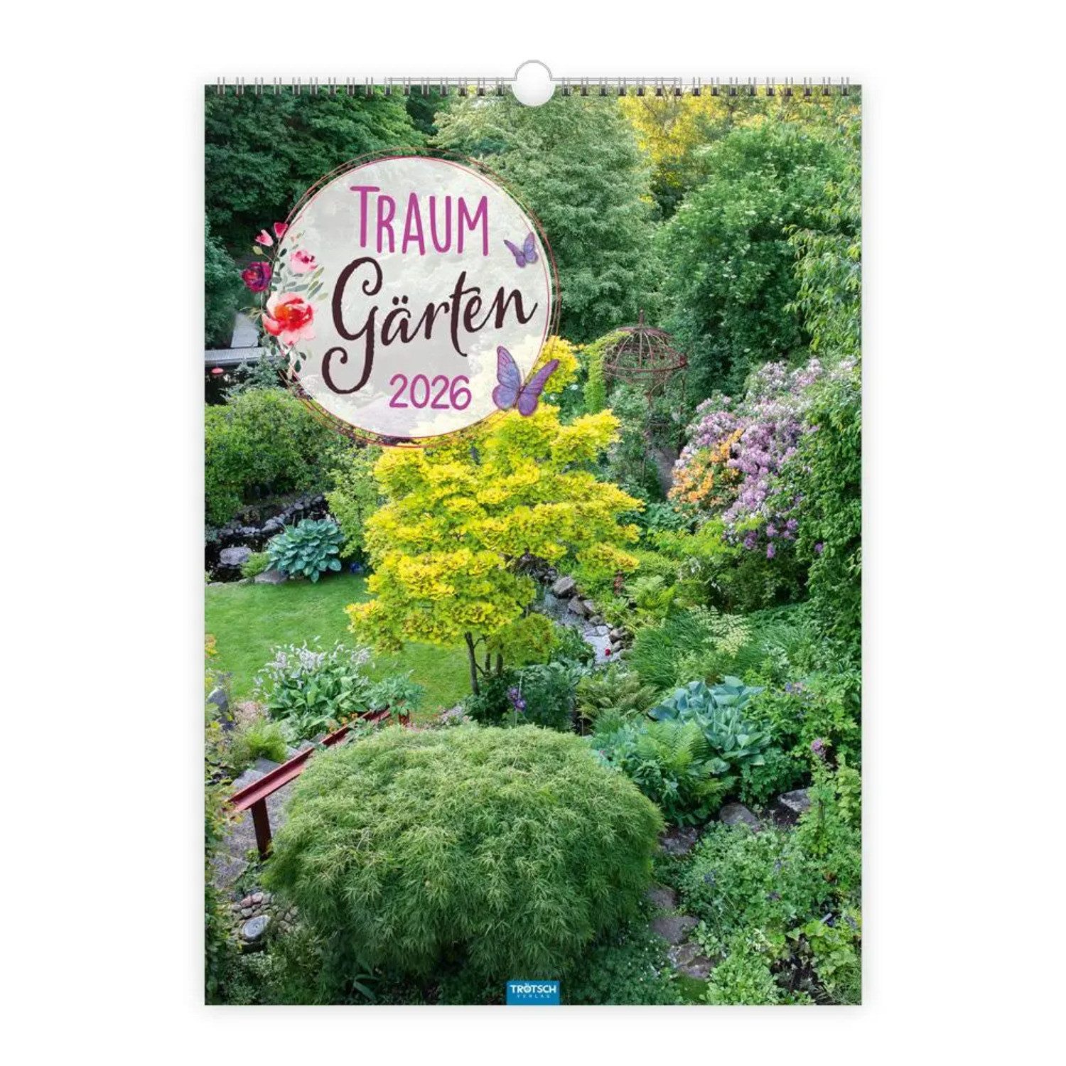 Trötsch Verlag Wandkalender Trötsch Großbildkalender Traumgärten 2026