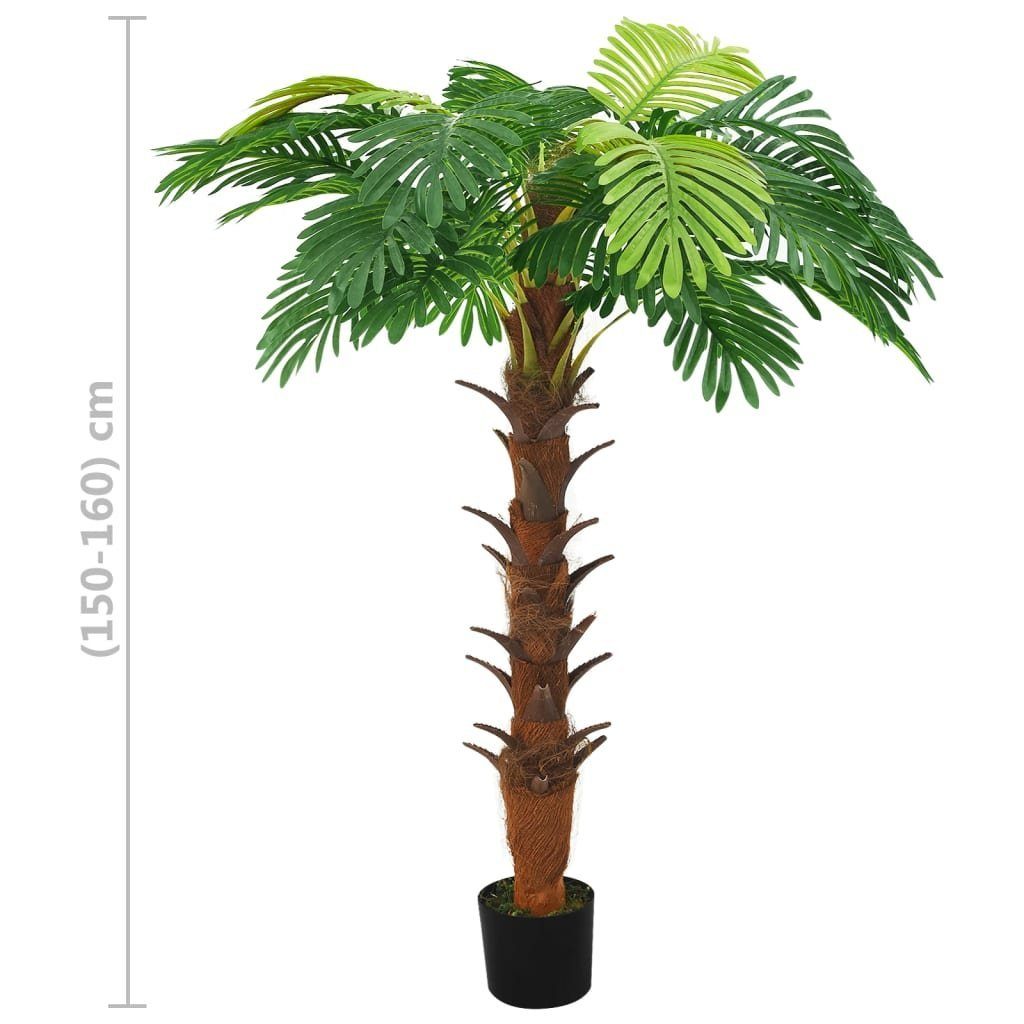 mit cm furnicato, Höhe Kunstpflanze Topf Cycas Künstliche Palme 160 cm Grün, 160