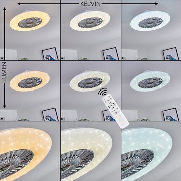 hofstein Deckenventilator »Genoni« LED Deckenventilator aus Metall/Kunststoff in Weiß
