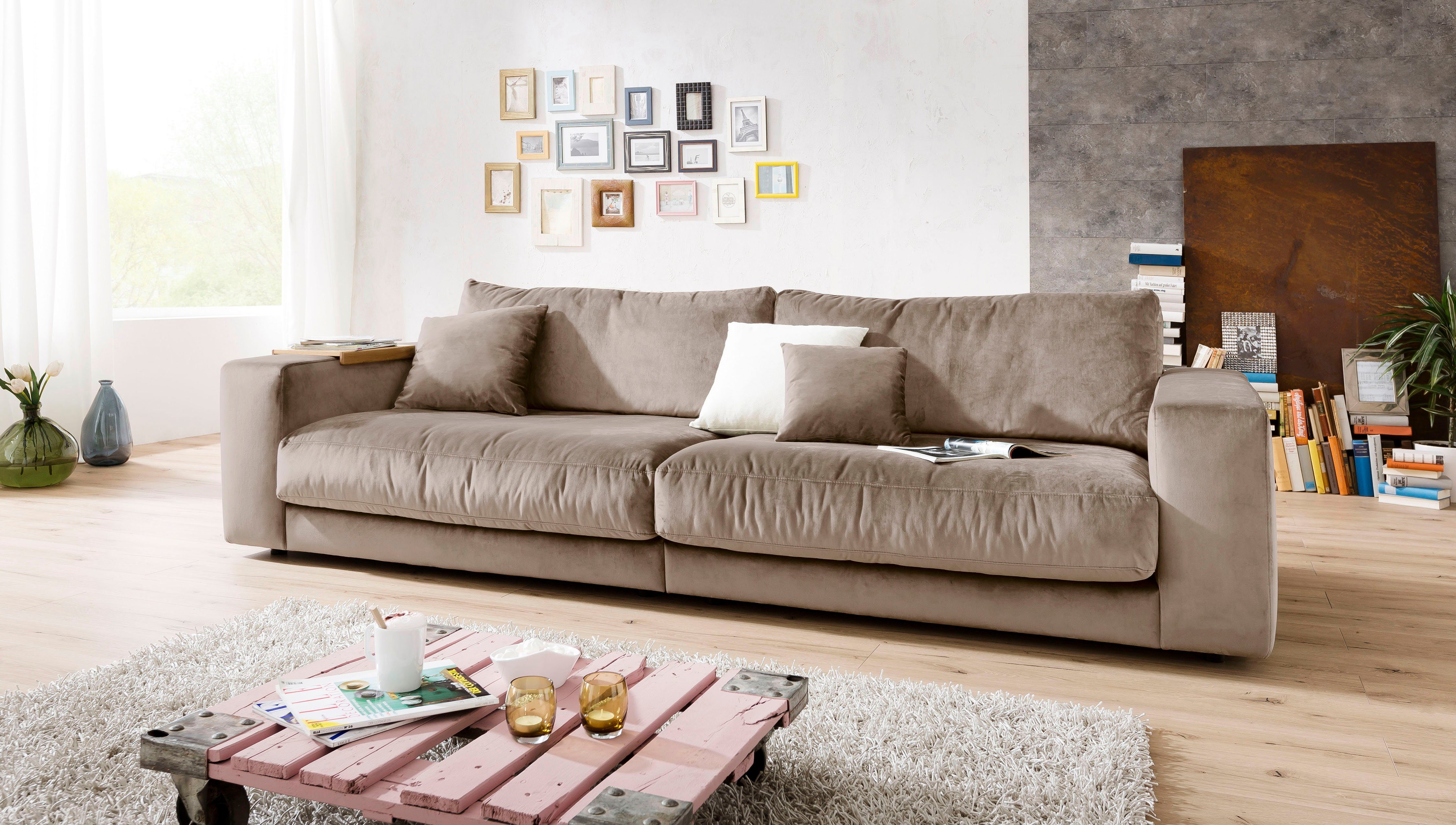 3C Candy Big-Sofa Enisa II, care incl. Easy Flatterkissen, Flecken-Schutz-Bezug Wahlweise 1 mit