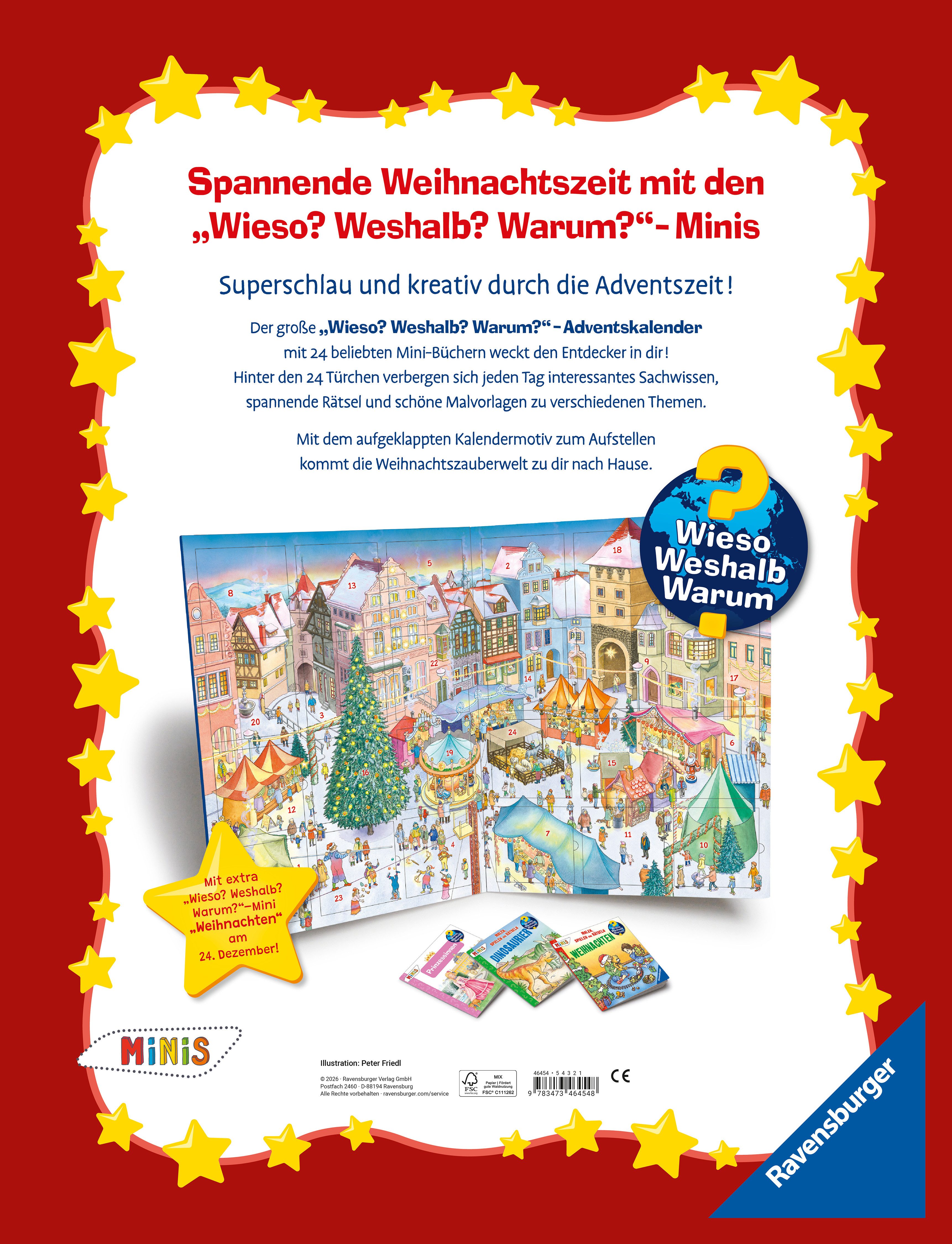 Ravensburger Adventskalender Ravensburger Minis - Mein Adventskalender 2026 -Wieso? Weshalb? Warum?