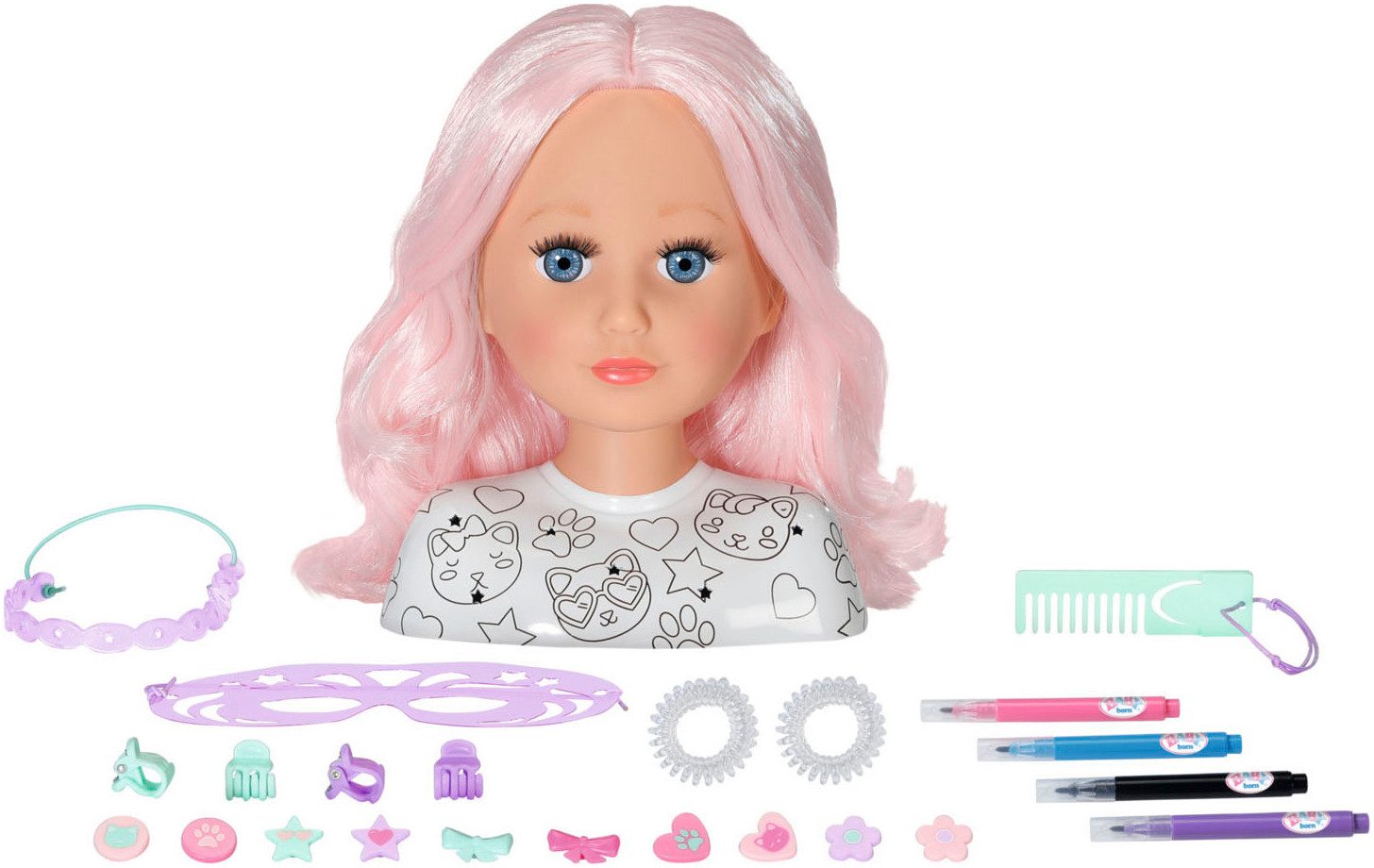 Baby Born Frisierkopf Stylingkopf Kreativ, mit Zubehör günstig online kaufen