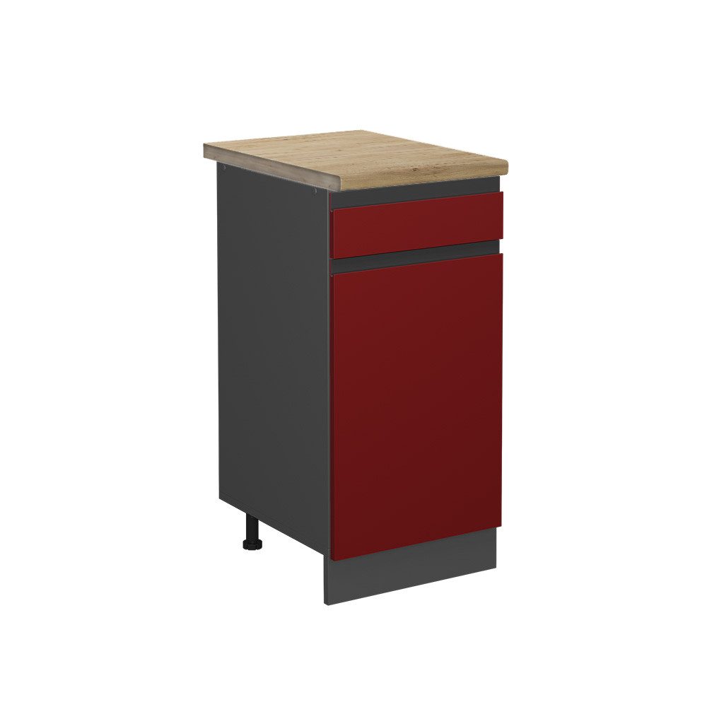 Vicco Unterschrank R-Line, Rot/Anthrazit, 40 cm, günstig online kaufen