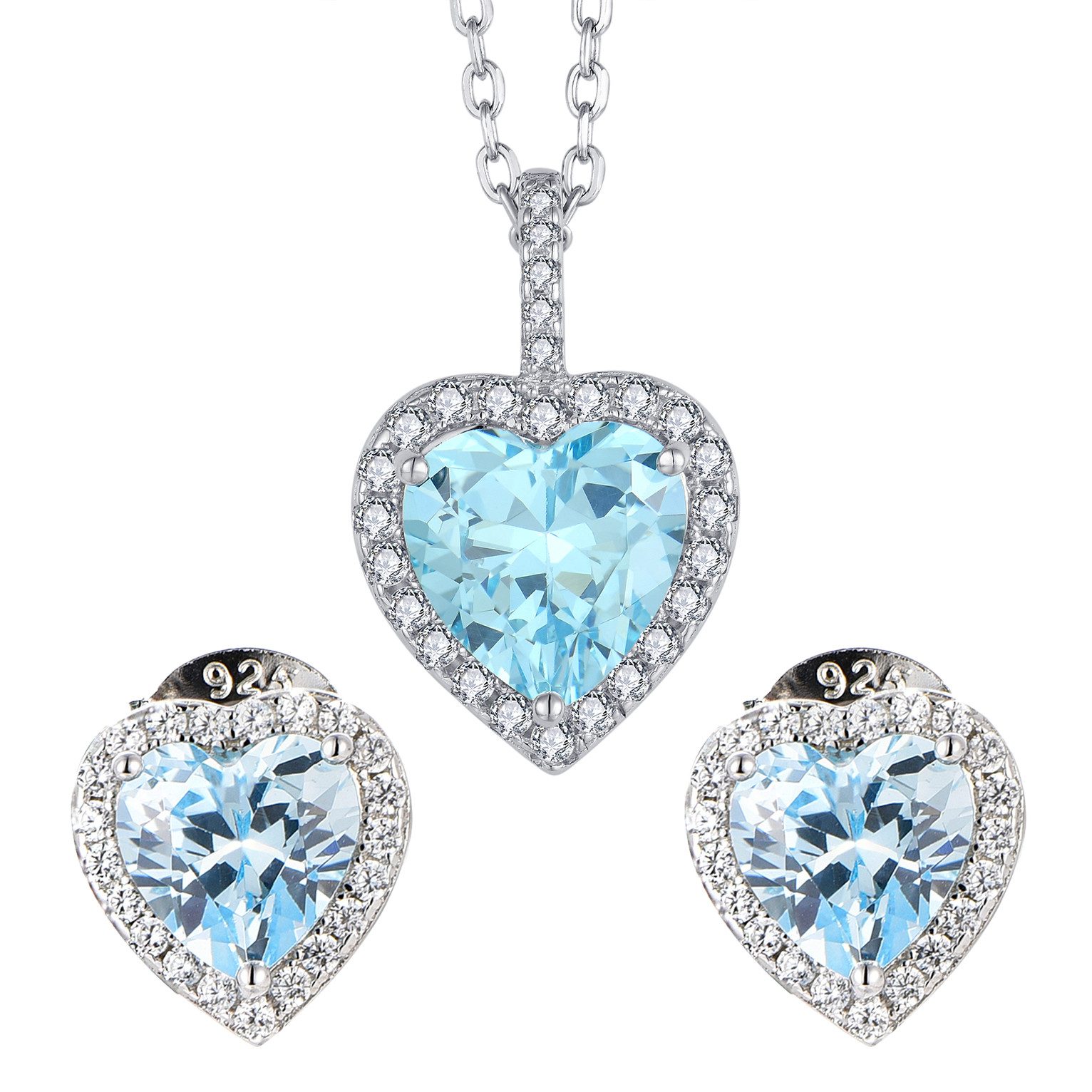 PAVELS Schmuckset Skyblue Heart, Edles Schmuckset günstig online kaufen