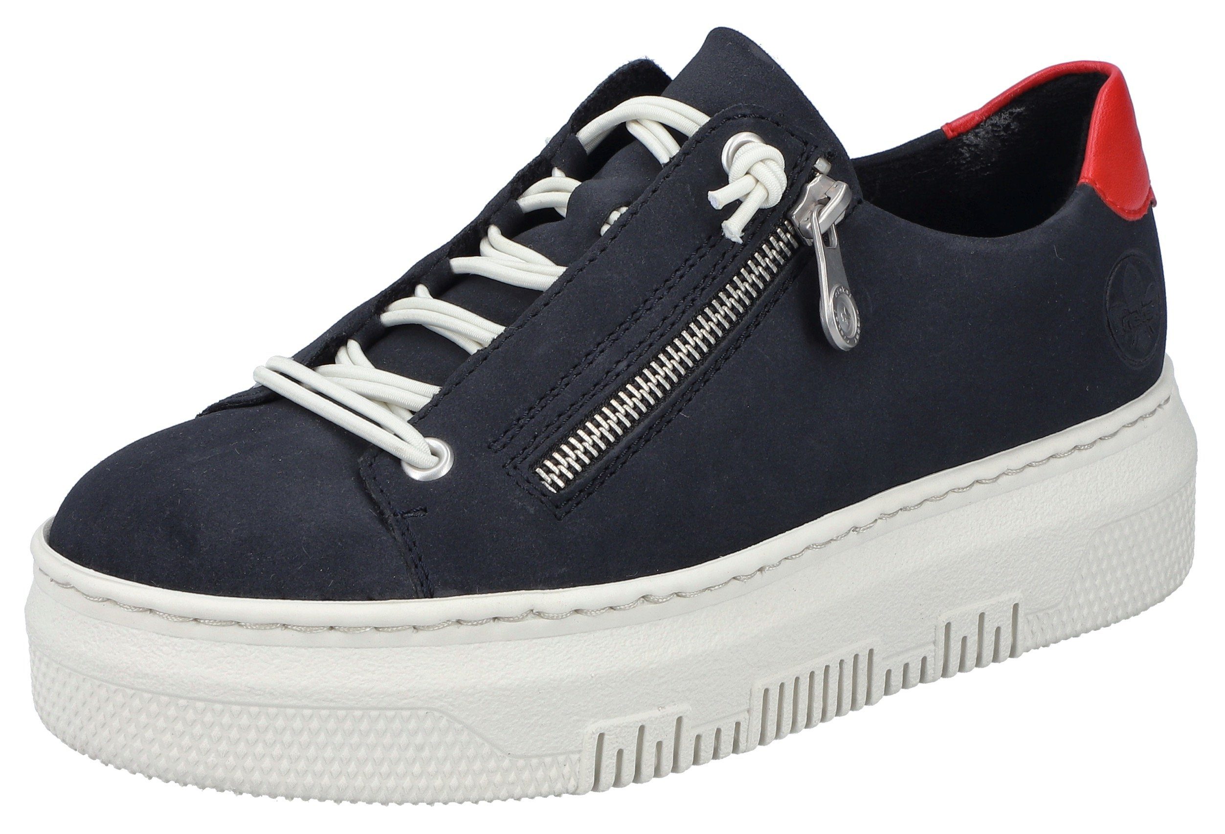 Rieker Plateausneaker Sneaker, Slip-On Sneaker, Slipper mit weicher Leder-Innensohle