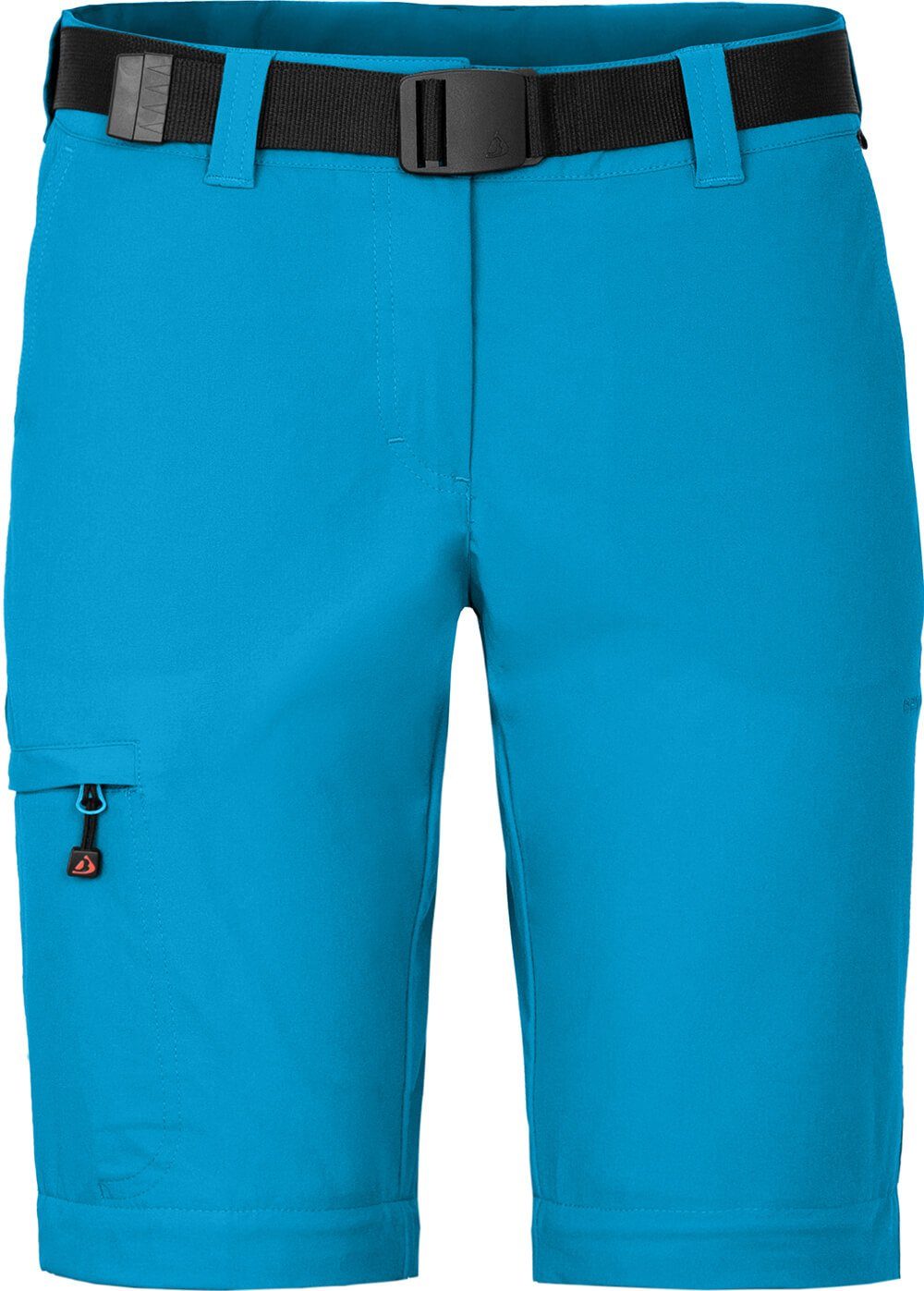 Bergson Zip-off-Hose Damen Zipp-Off vielseitig, Wanderhose, Kurzgrößen, pflegeleicht, BENNETT Ozean (slim) blau