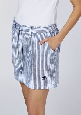 Polo Sylt Shorts mit Stoffgürtel und Streifen