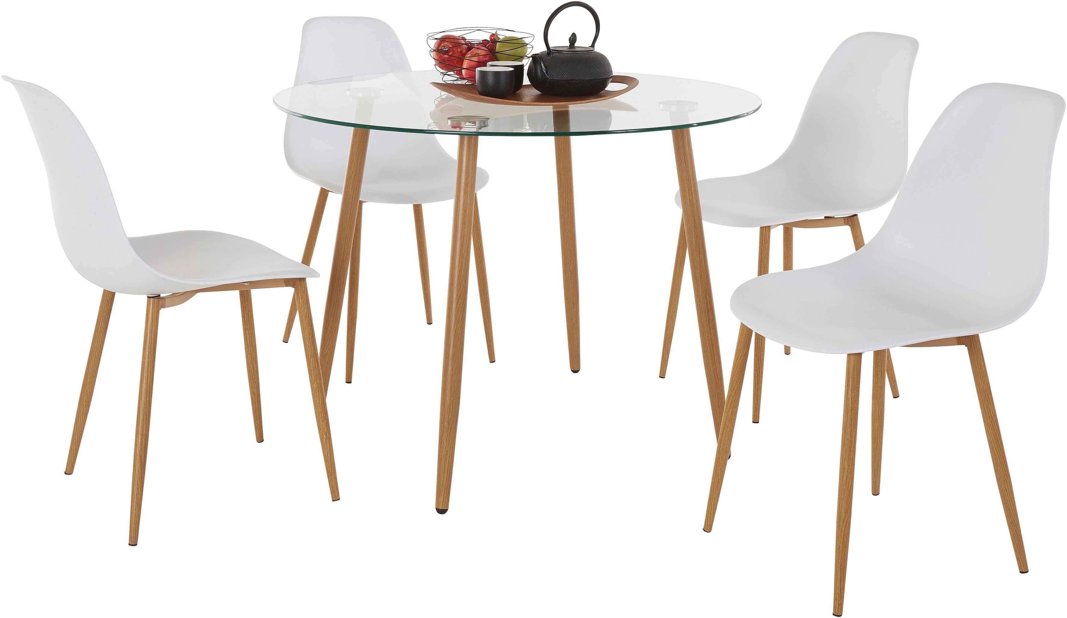 INOSIGN Essgruppe Miller, (Set, 5-tlg), Glastisch günstig online kaufen