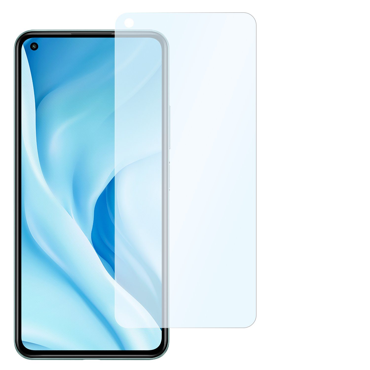 SLABO Schutzfolie 2x flexible Panzerschutzfolie Shockproof, Xiaomi Mi 11 Lite (5G)