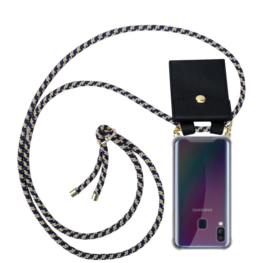 Cadorabo Handyhülle für Samsung Galaxy A40 Kette Samsung Galaxy A40, Flexible TPU Silikon Handy Schutzhülle - Hülle - mit Handykette