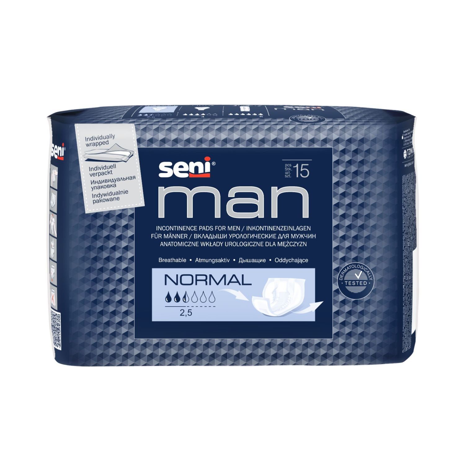 TZMO Deutschland GmbH Inkontinenzboxer Seni Man (15-St) ideal angepasst an männliche Anatomie