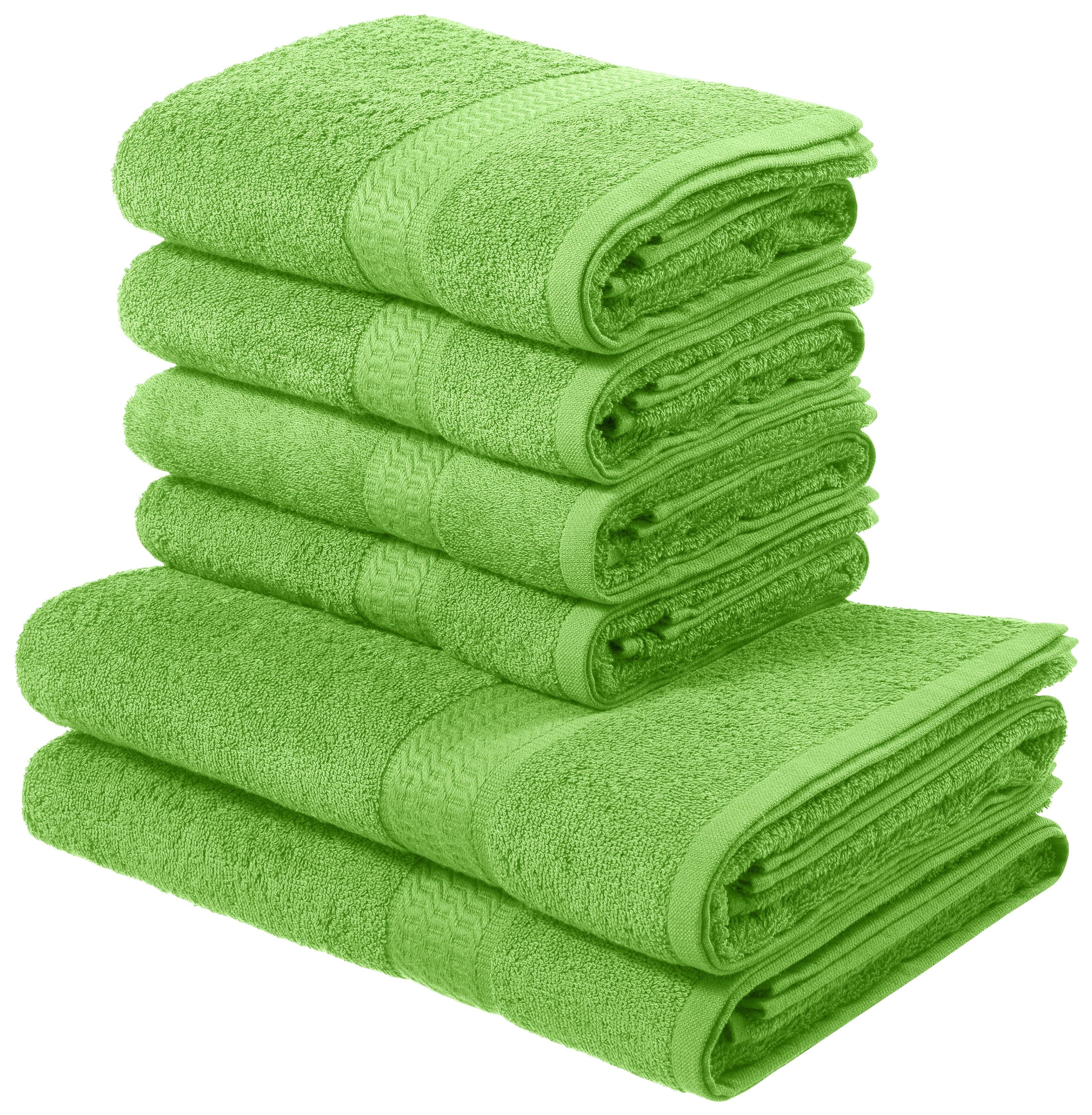 OTTO home Handtuch Set Juna, 6-tlg., 2 Duschtücher (70x140) 4 Handtücher (5 günstig online kaufen