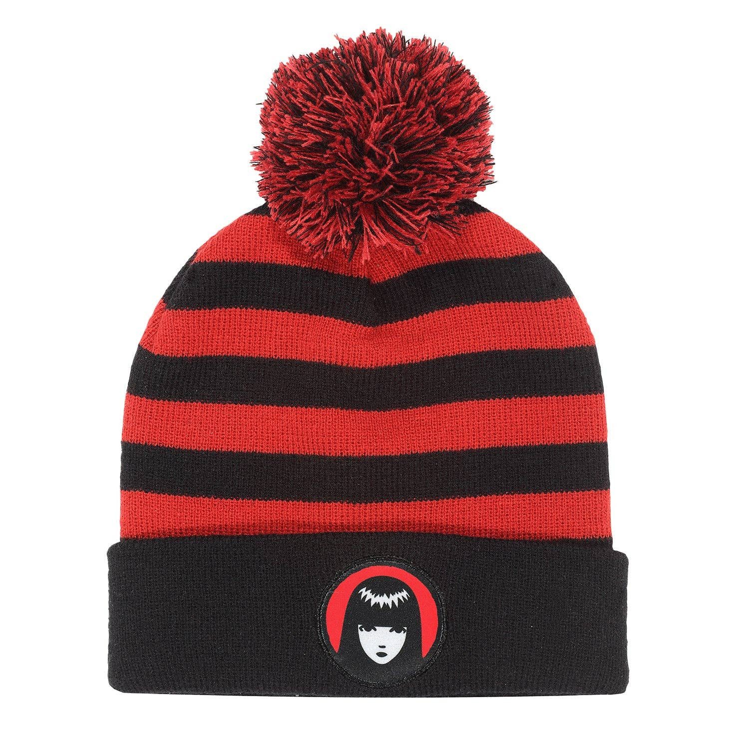 Heroes Inc Strickmütze "Emily The Strange" Gestreifte Wintermütze Gothic kult Komfort und Stil
