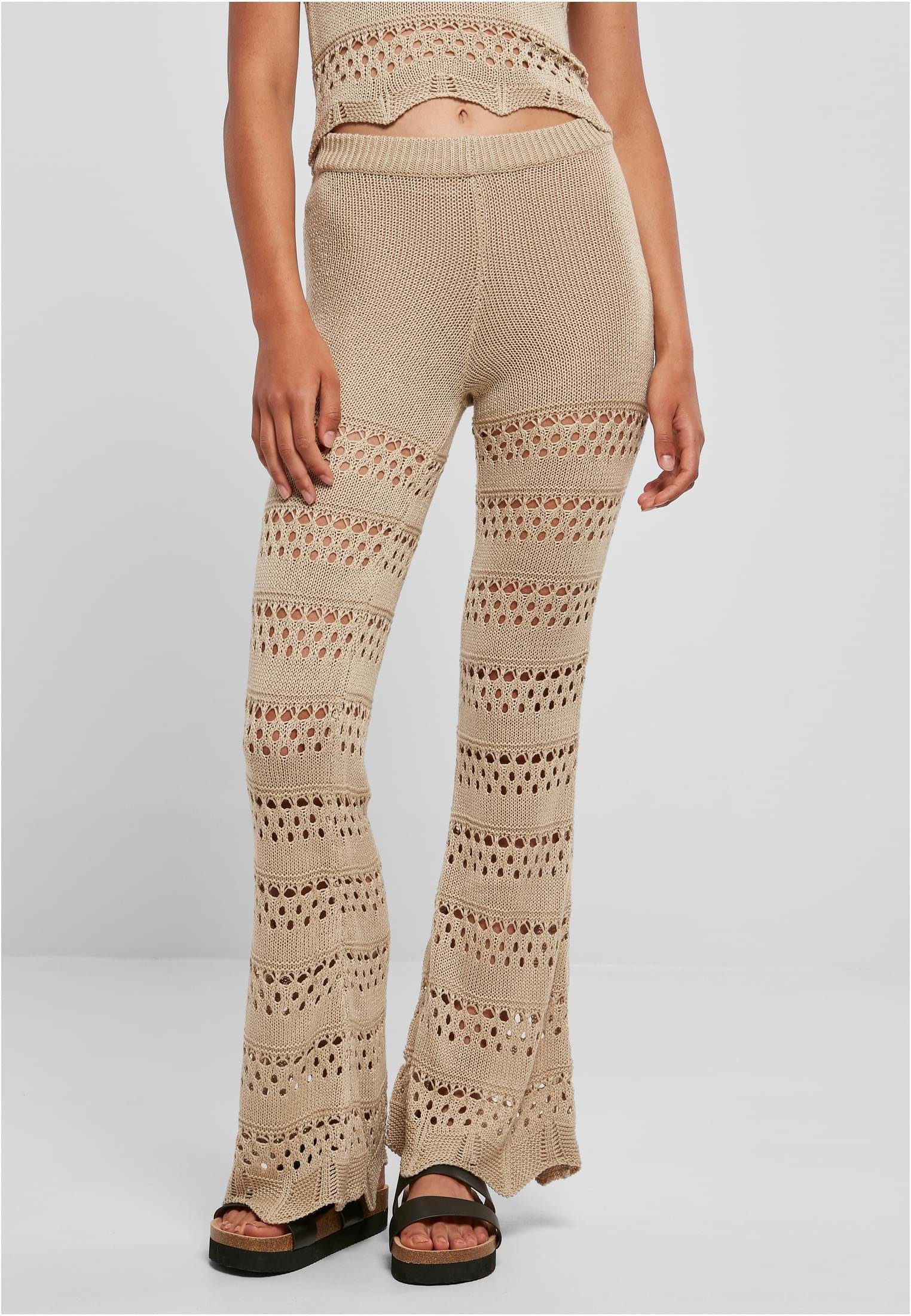 Leggings Ladies Flared Crochet Knit Leggings XS bis 5XL