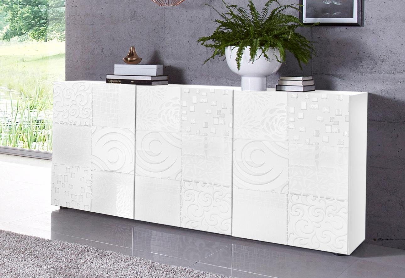Home affaire Sideboard Miro, Breite 181 cm mit dekorativem Siebdruck