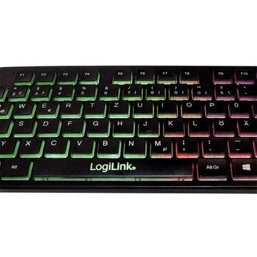 LogiLink USB illuminated rainbow Tastatur Tastatur (Beleuchtet)