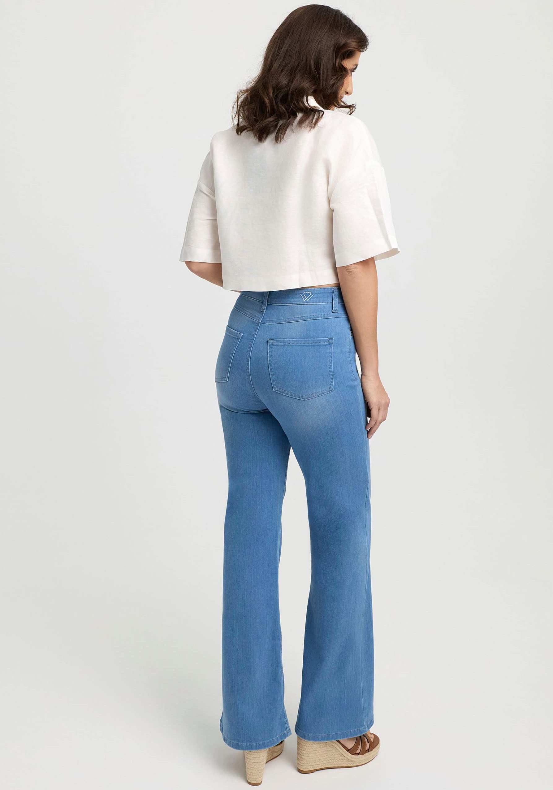 wonderjeans 5-Pocket-Jeans Flared günstig online kaufen