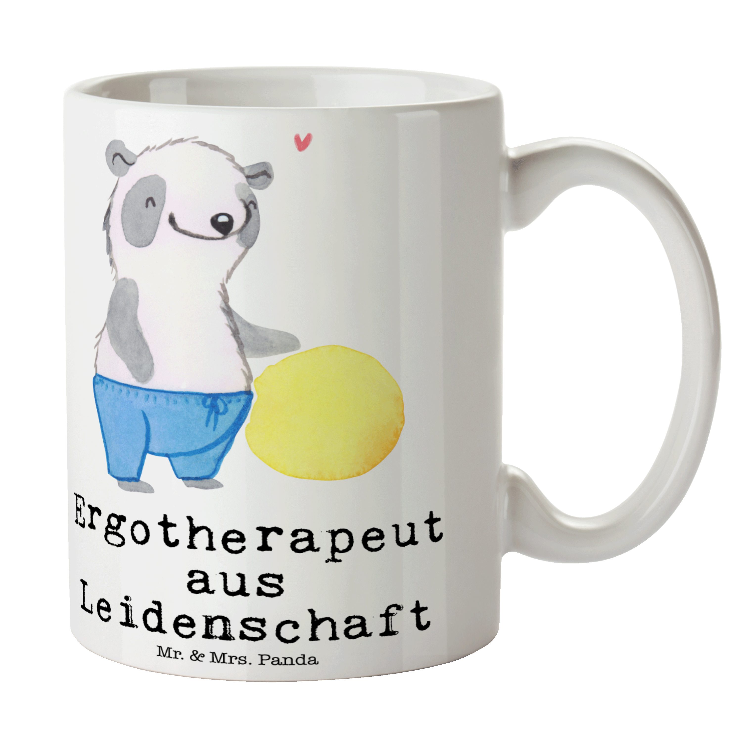 Tasse Mrs. & aus Weiß Geschenk, Panda Keramik Ergotherapeut Leidenschaft Ergotherapie, Tasse, Mr. - -