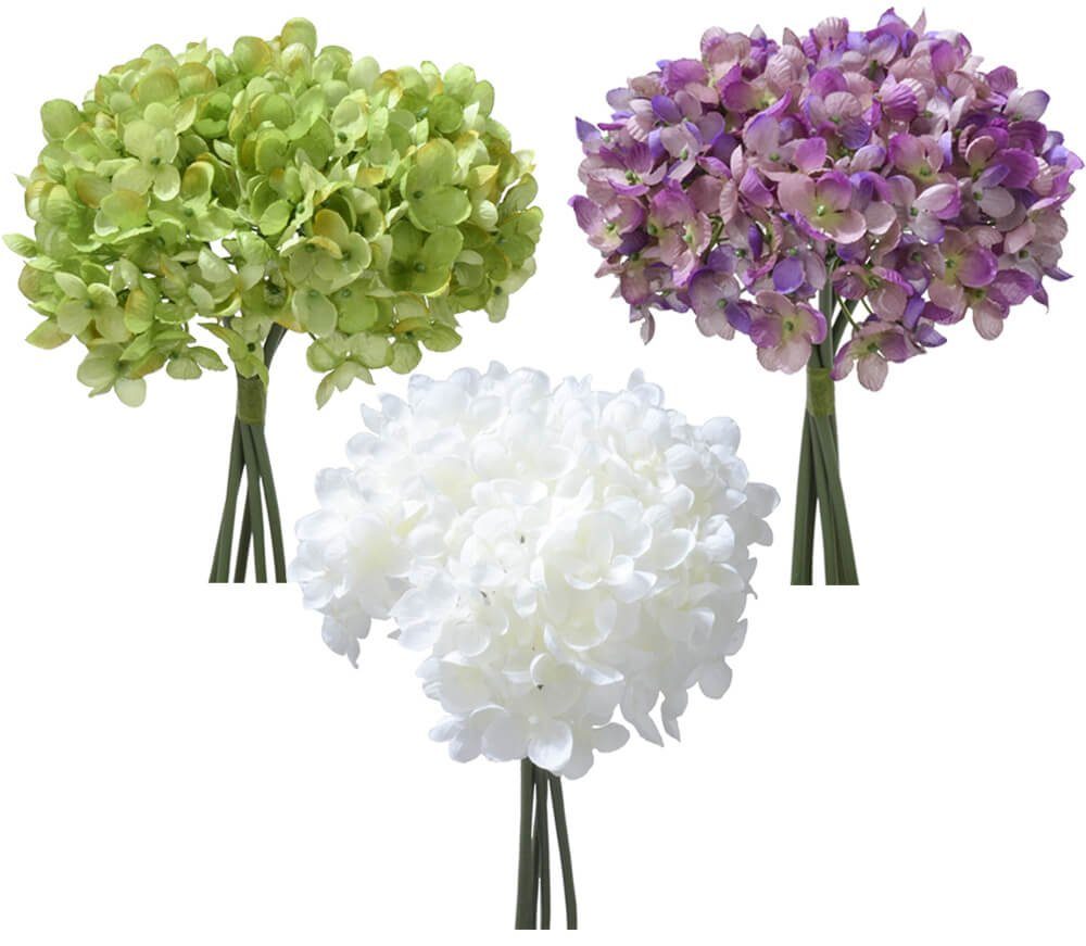 Kunstblume Hortensien Kunstblumen 5 Stk im günstig online kaufen