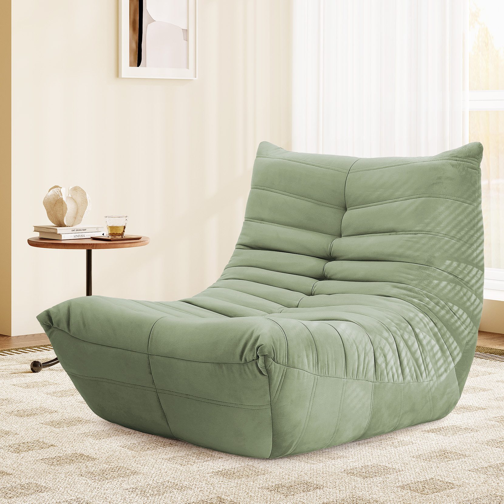 OUNUO Sofa Lounge-Sofa mit Memory-Schaum für kleine Räume
