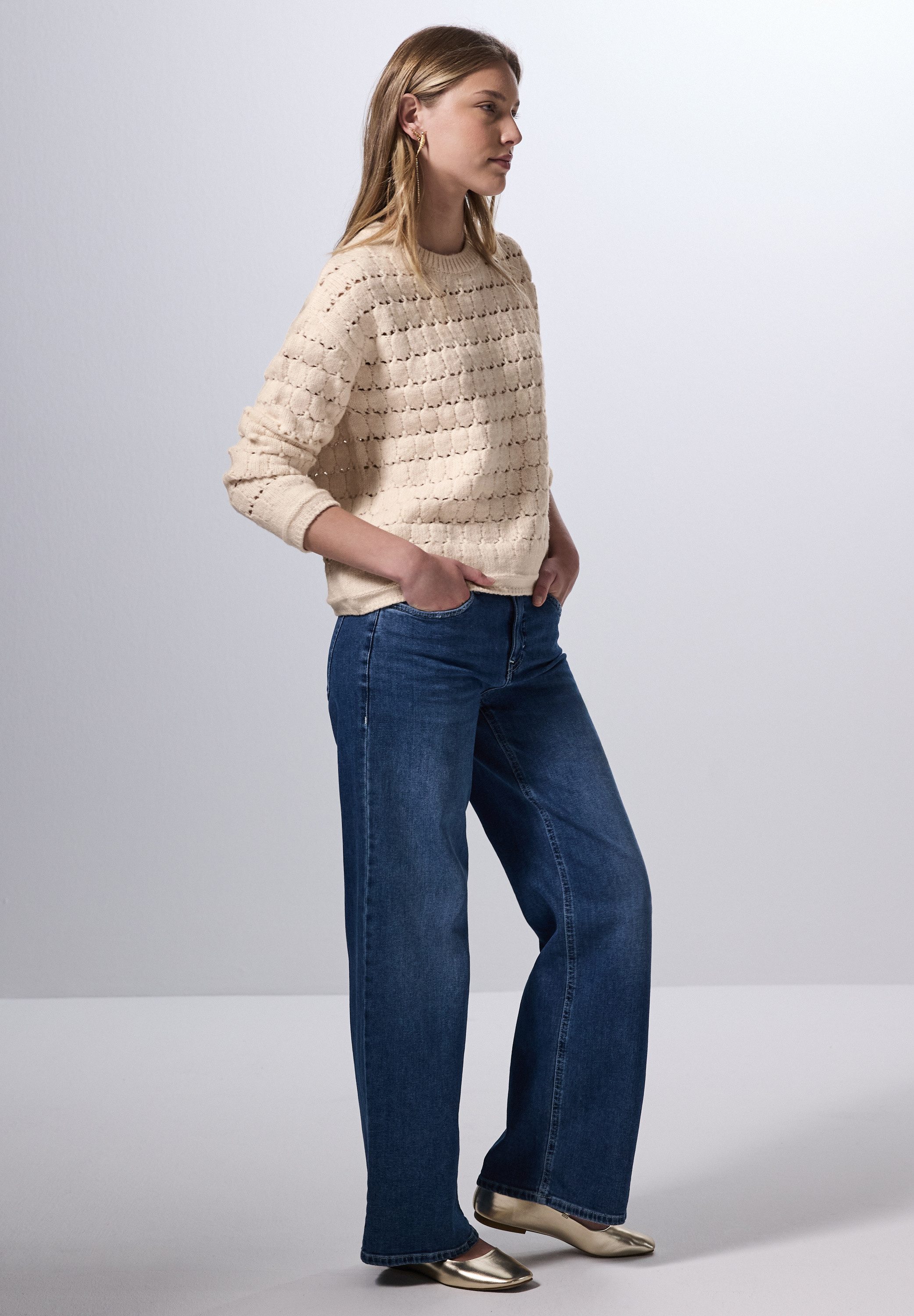 STREET ONE STUDIO Strickpullover aus softem Materialmix