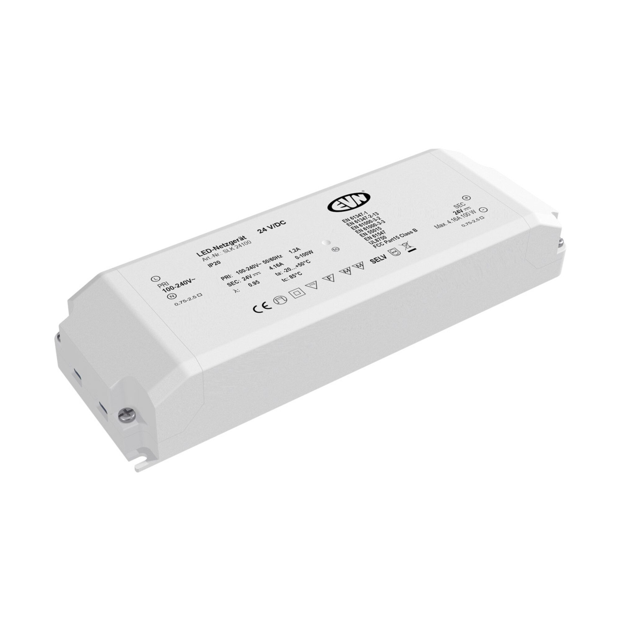 Contorion EVN Lichttechnik Netzgerät 24V/DC-0, 1-100W IP20 SLK24100 Steckdosenleiste