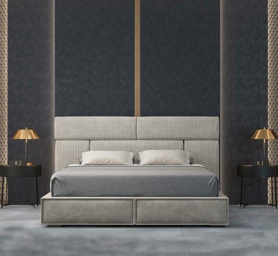 JVmoebel Bett, Betten Design Bett Doppel Ehe Modernes Hotel Gestell Schlaf
