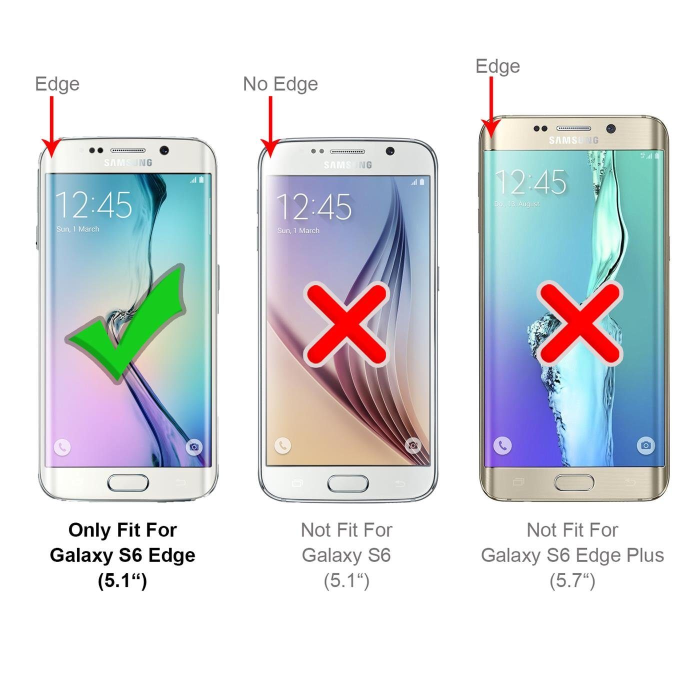 CoolGadget Handyhülle Ultra Slim Case für Samsung Galaxy S6 Edge 5,1 Zoll, dünne Schutzhülle präzise Aussparung für Samsung Galaxy S6 Edge Hülle