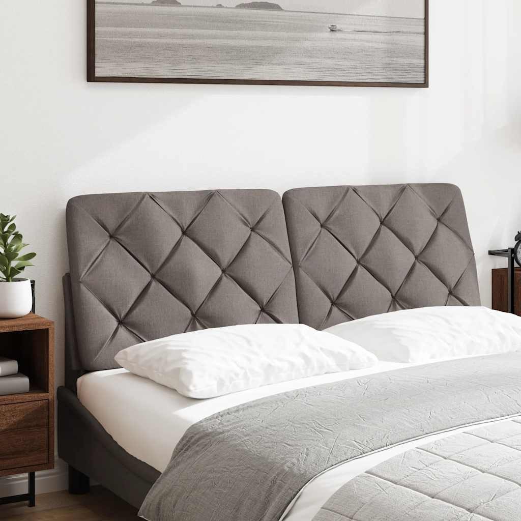 vidaXL Bett Kopfteil-Kissen Taupe 120 cm Stoff (1-tlg) günstig online kaufen