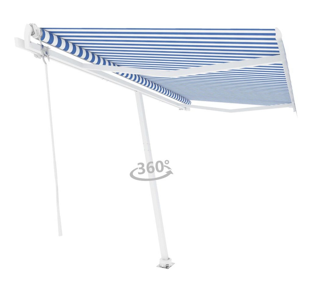 Thumbnail - vidaXL Markise Standmarkise Automatisch 400x300 cm Blau/Weiß (1-St)