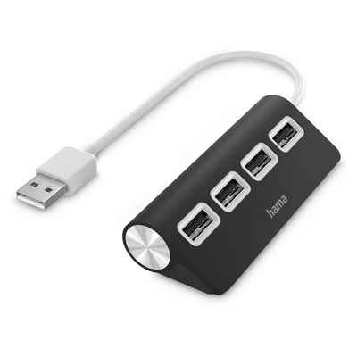 Hama »USB-Hub, 4 Ports, USB 2.0, 480 Mbit/s, Schwarz, Adapter« USB-Adapter, 15 cm