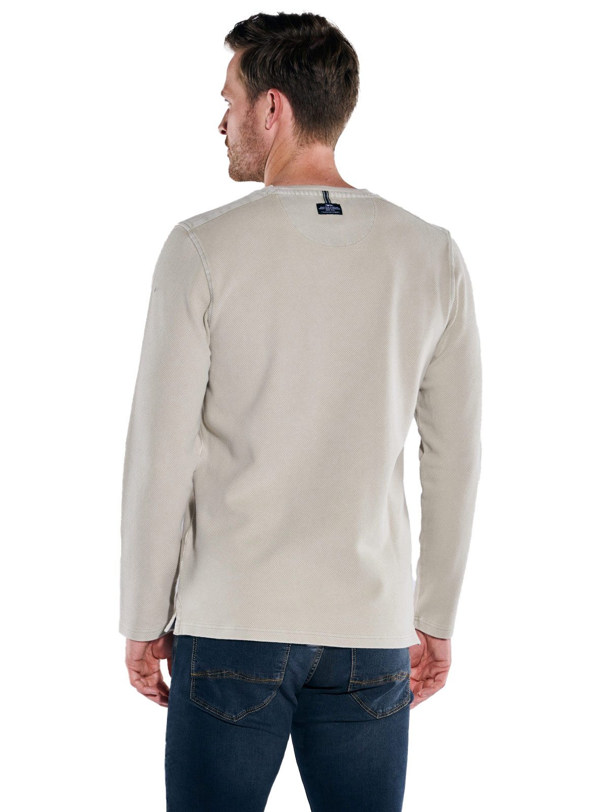 Engbers Langarmshirt engbers Herren Langarm-Shirt strukturiert, Beige günstig online kaufen