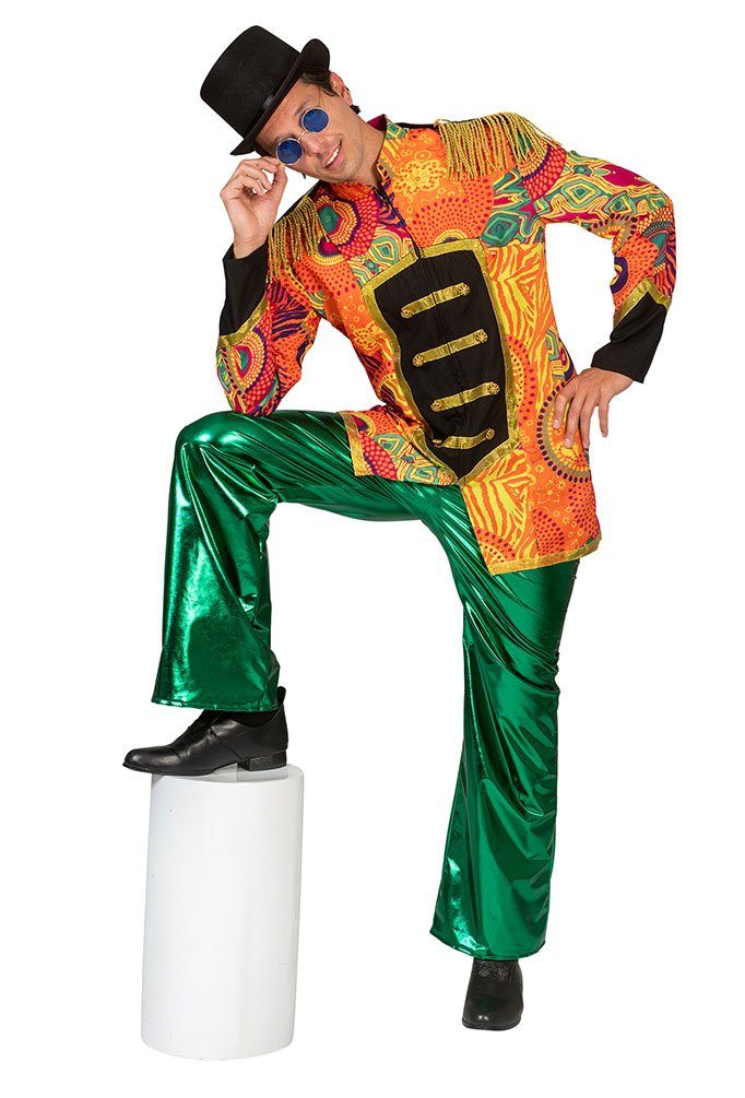Karneval-Klamotten Kostüm Parade Frack bunt mit Schulterklappen Herren Part günstig online kaufen