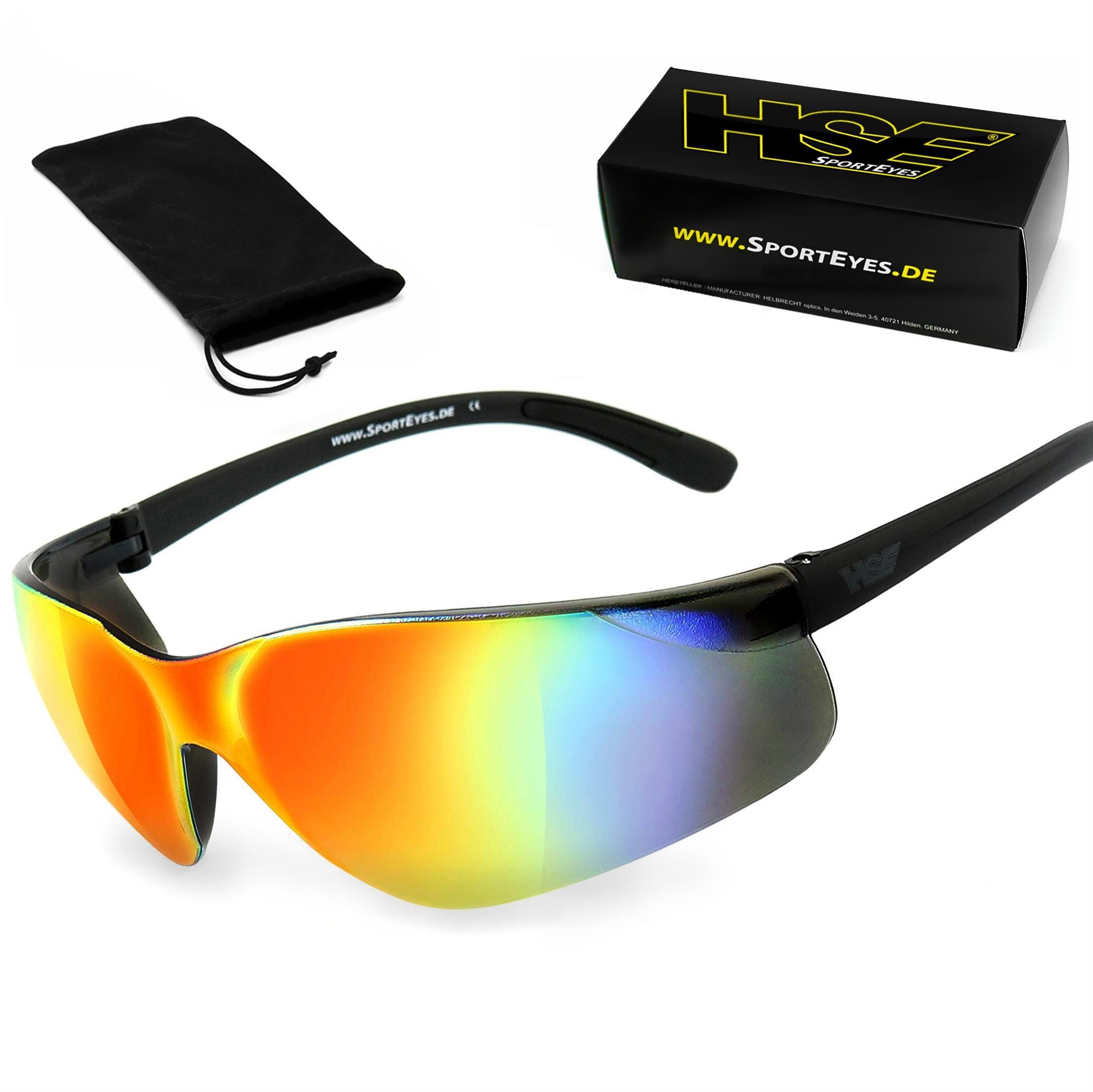 HSE - SportEyes Sportbrille DEFENDER 1.0, Steinschlagbeständig durch Kunststoff-Sicherheitsglas