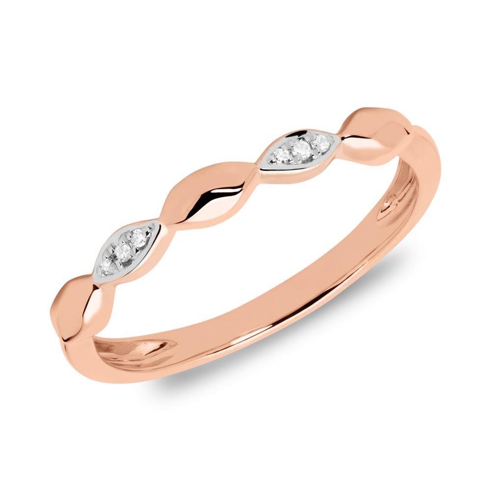 Unique Goldring Ring 585er Roségold Diamanten günstig online kaufen