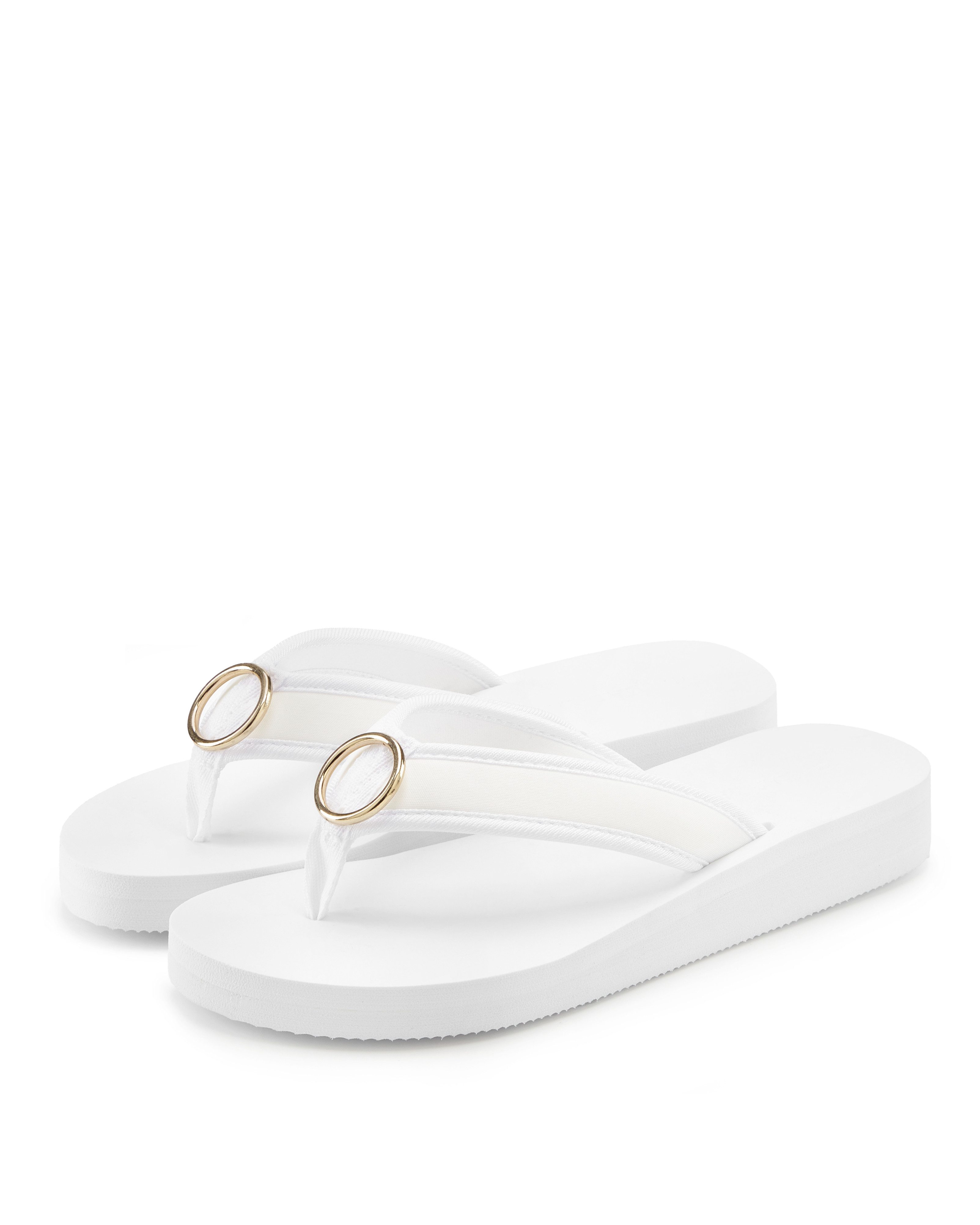 LASCANA Badezehentrenner Sandale, Pantolette, Badeschuh mit Ringapplikation "Italy" VEGAN