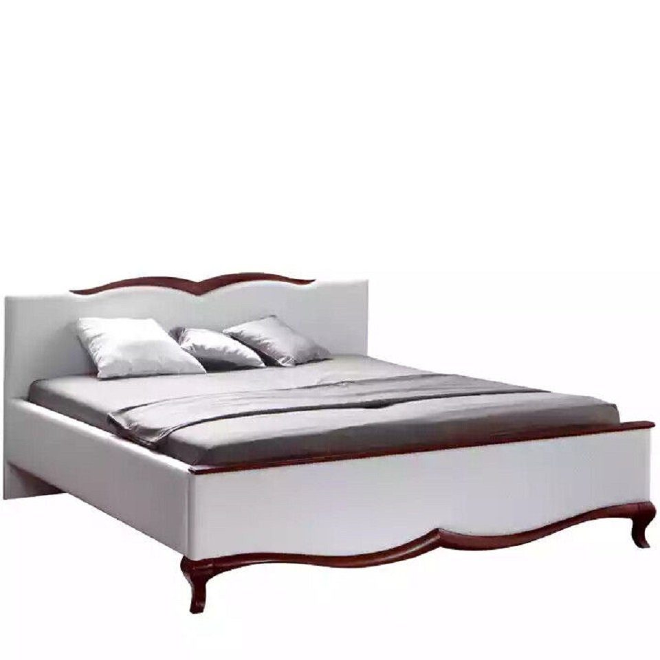 JVmoebel Bett Designer Bett Europe Polsterbett Made Bett), neu Weiß 160x200 (1-tlg., in Ehebett Doppelbett
