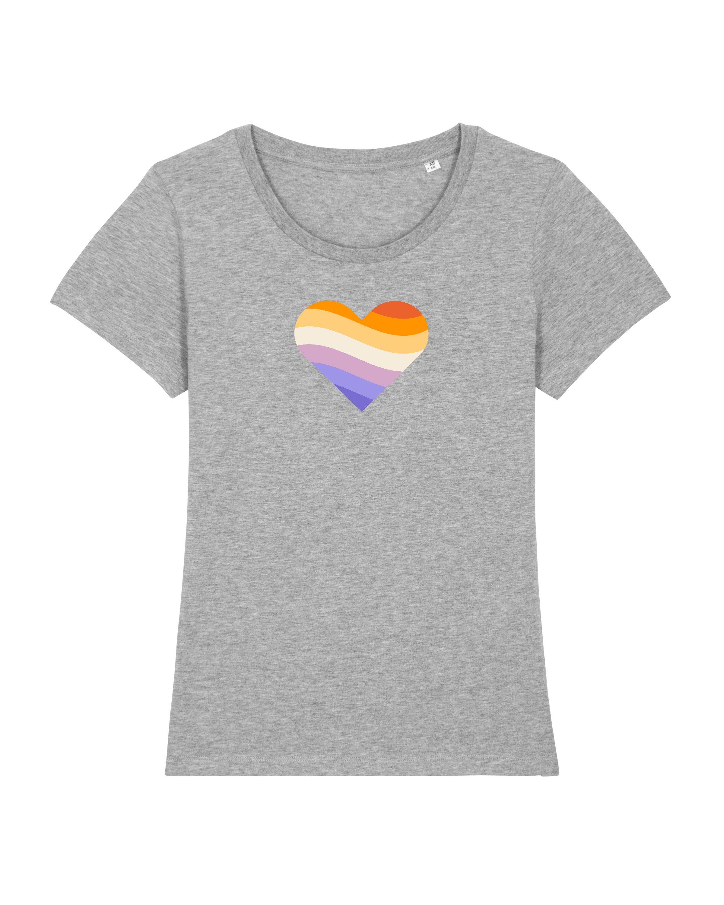 (1-tlg) Heart wat? Rainbow dunkelblau Print-Shirt Apparel