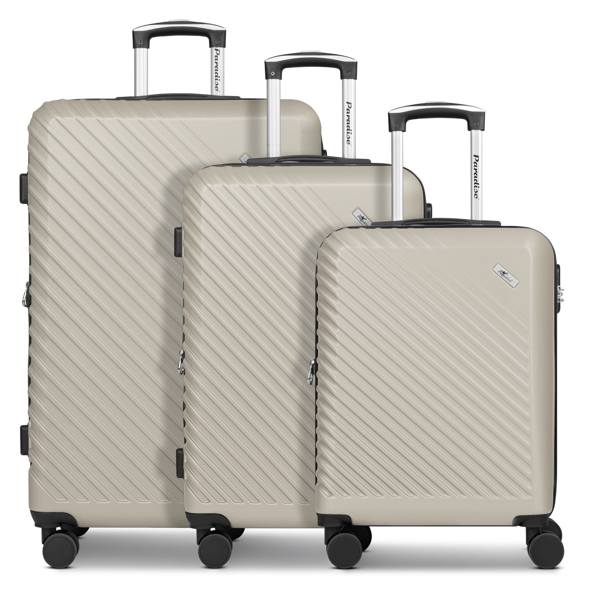 CHECK.IN® Trolleyset Paradise 2.0, 4 Rollen, (3-teilig, 3 tlg), ABS